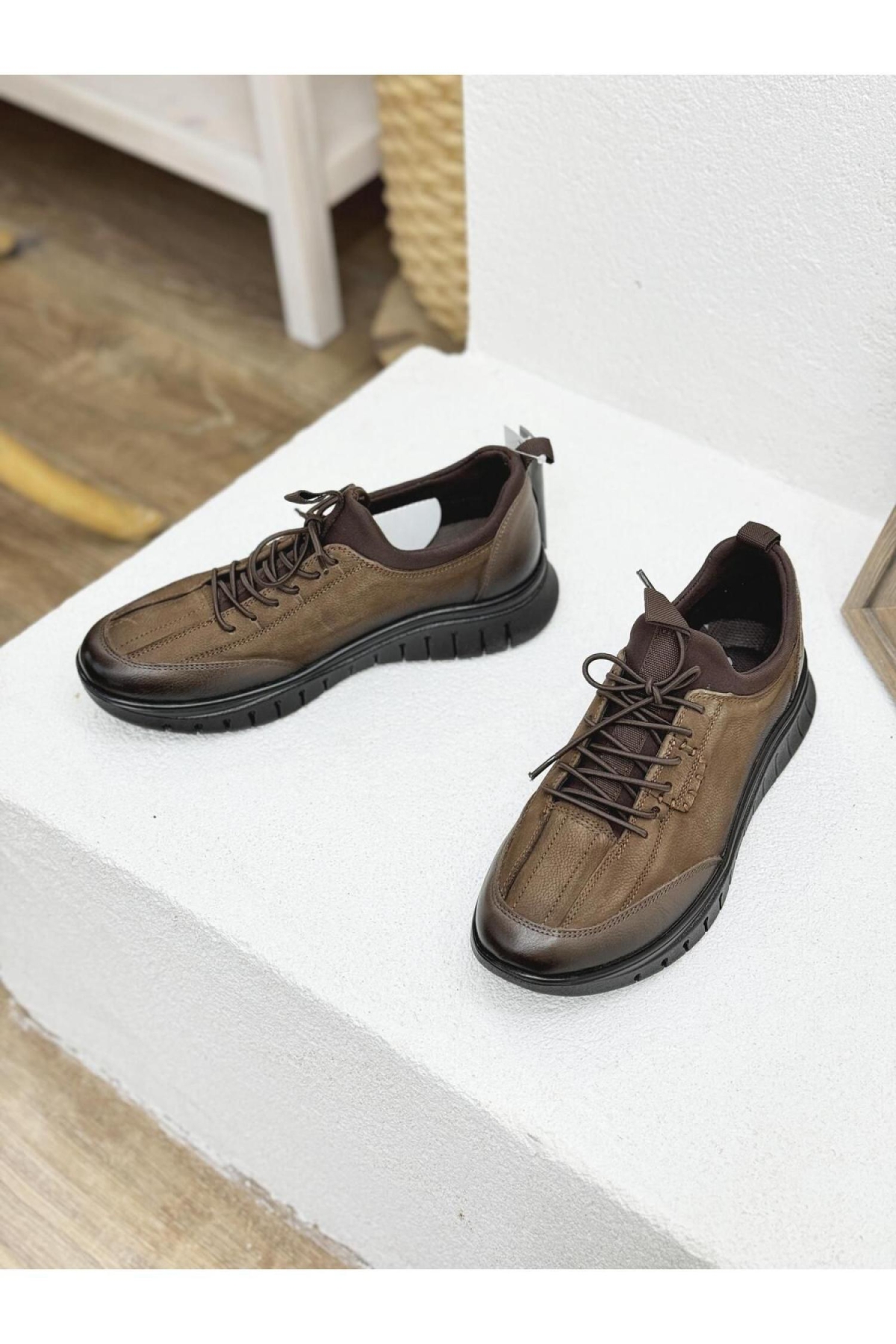 2216670K Kadın Deri Casual Atom Ayakkabı - Görsel 4