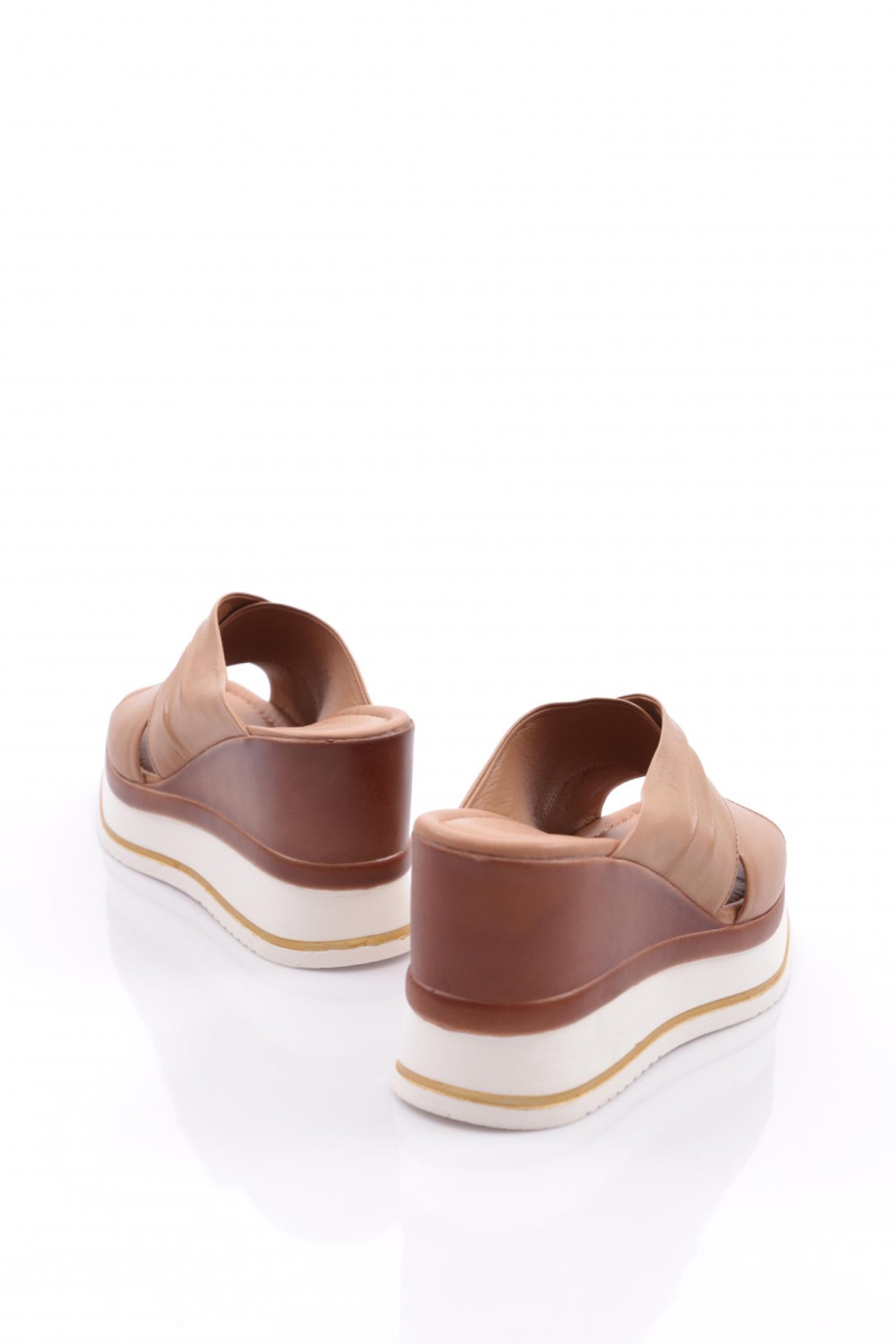 543-24170 Kadin Çapraz Bantli Mega Kalin Taban Terlik - Görsel 4