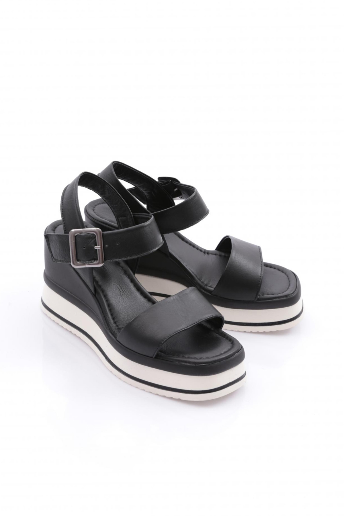 400-24170 Kadin Mega Kalin Taban Sandalet - Görsel 3