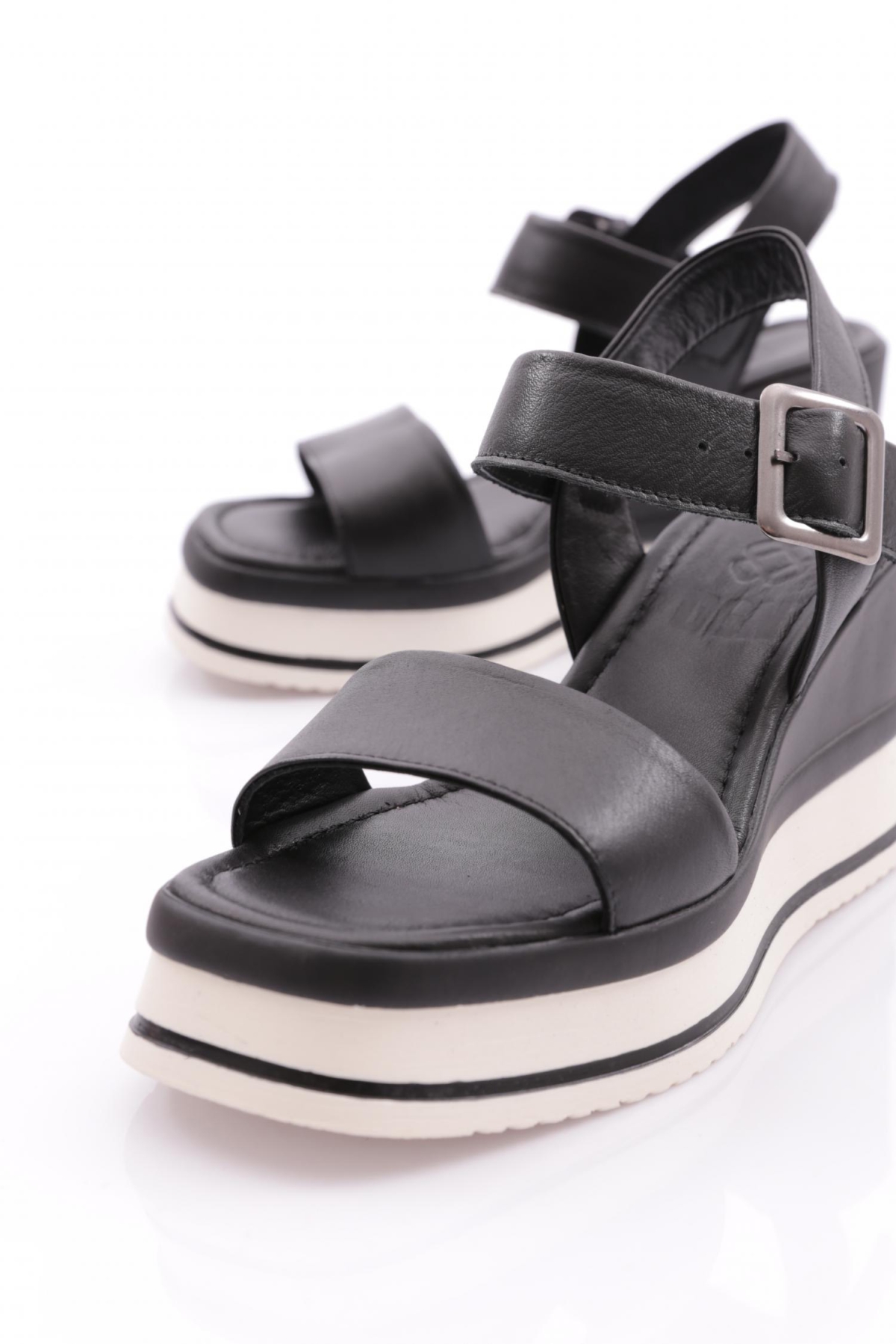 400-24170 Kadin Mega Kalin Taban Sandalet - Görsel 5