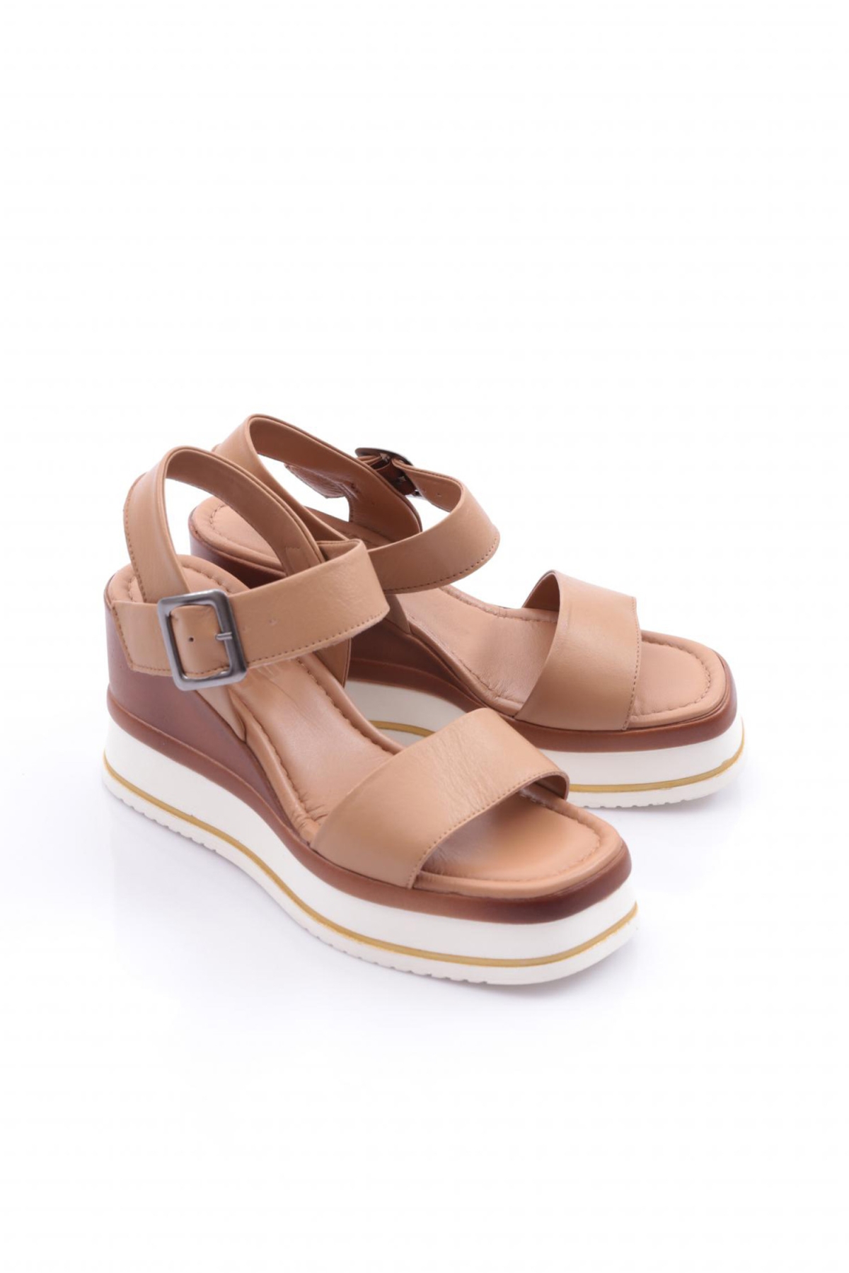 400-24170 Kadin Mega Kalin Taban Sandalet - Görsel 3