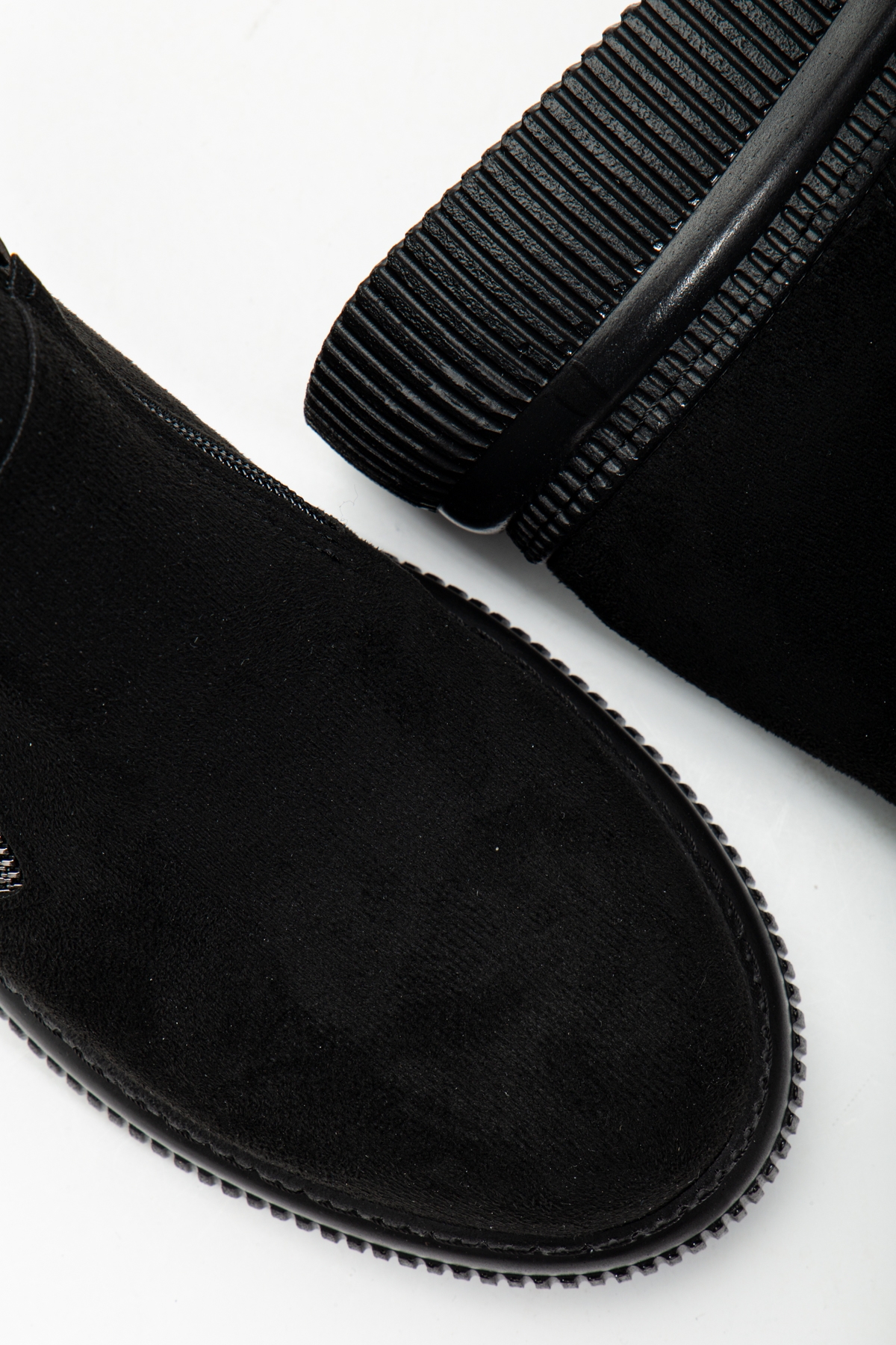 Kadın Siyah Kalın Termo Taban Fermuarlı Bot - Görsel 5