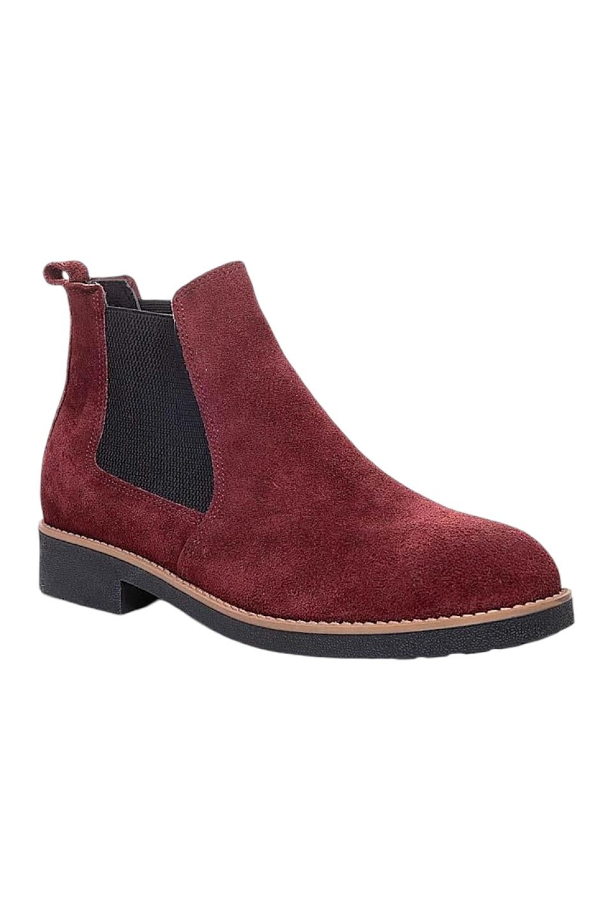 Erkek Süet Hakiki Deri Bot BORDO - Görsel 3