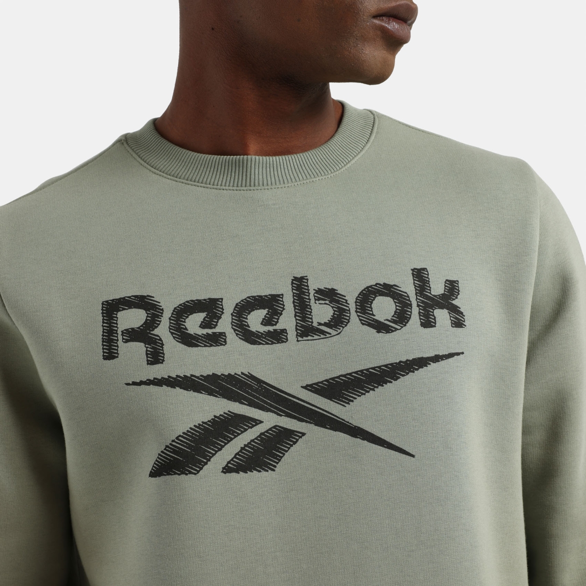 rbk-sarne-c-neck-sweat-haki-erkek-sweatshirt