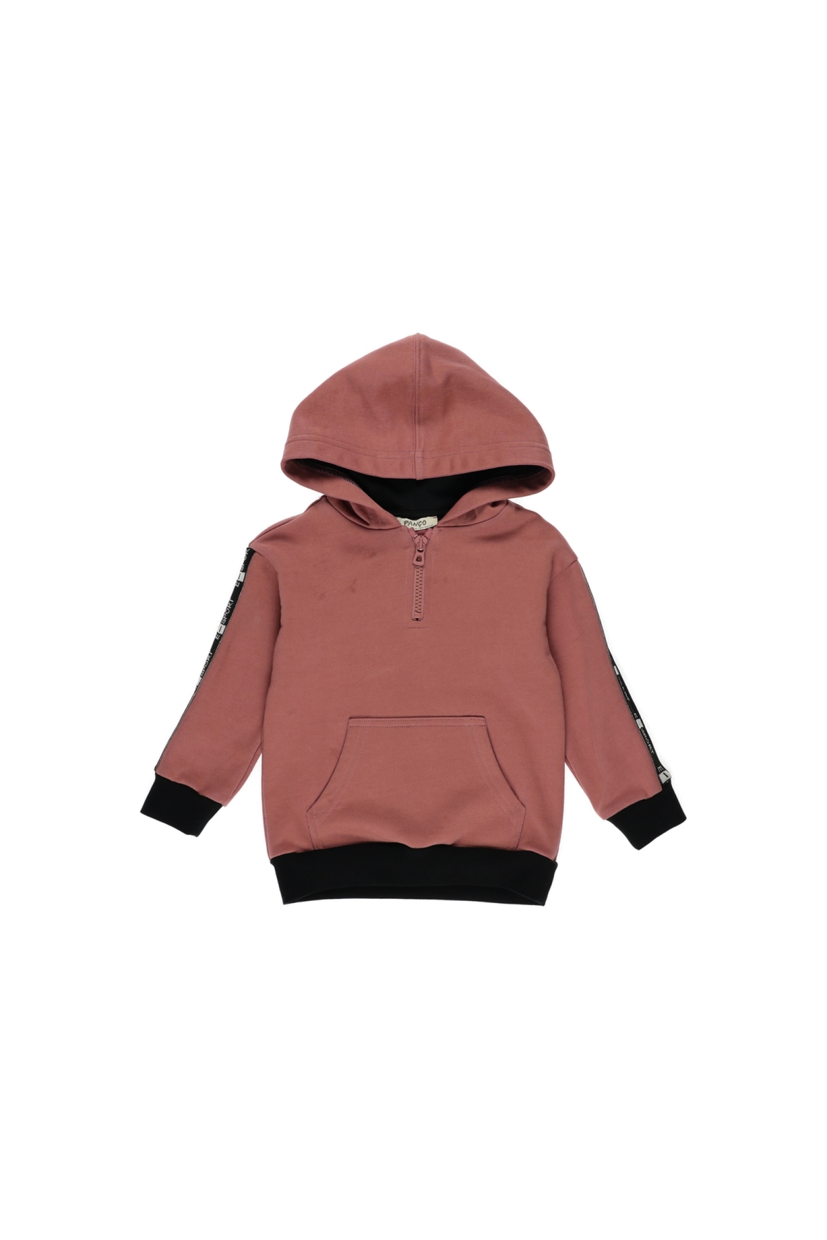 Erkek Çocuk  Kapüşonlu Kolları Şerit Detaylı Sweatshirt