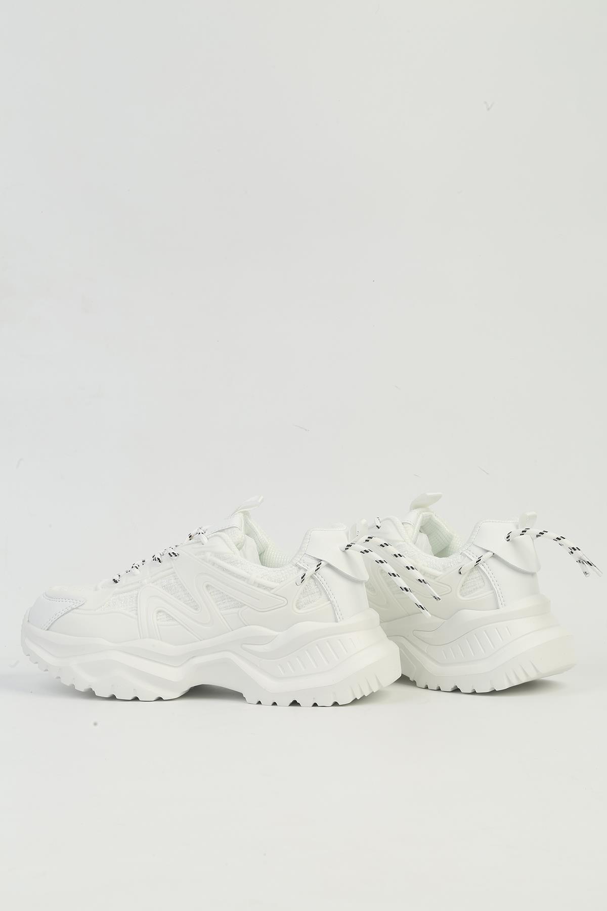 ® Beyaz Kadın Spor Ayakkabı İTHAL PCI-11075 - Görsel 3