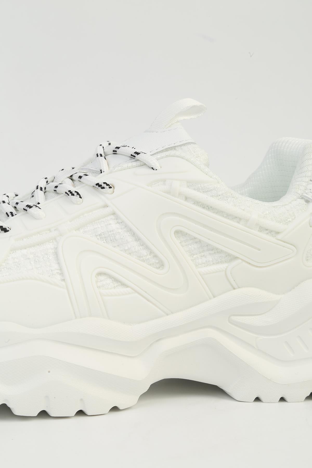 ® Beyaz Kadın Spor Ayakkabı İTHAL PCI-11075 - Görsel 4