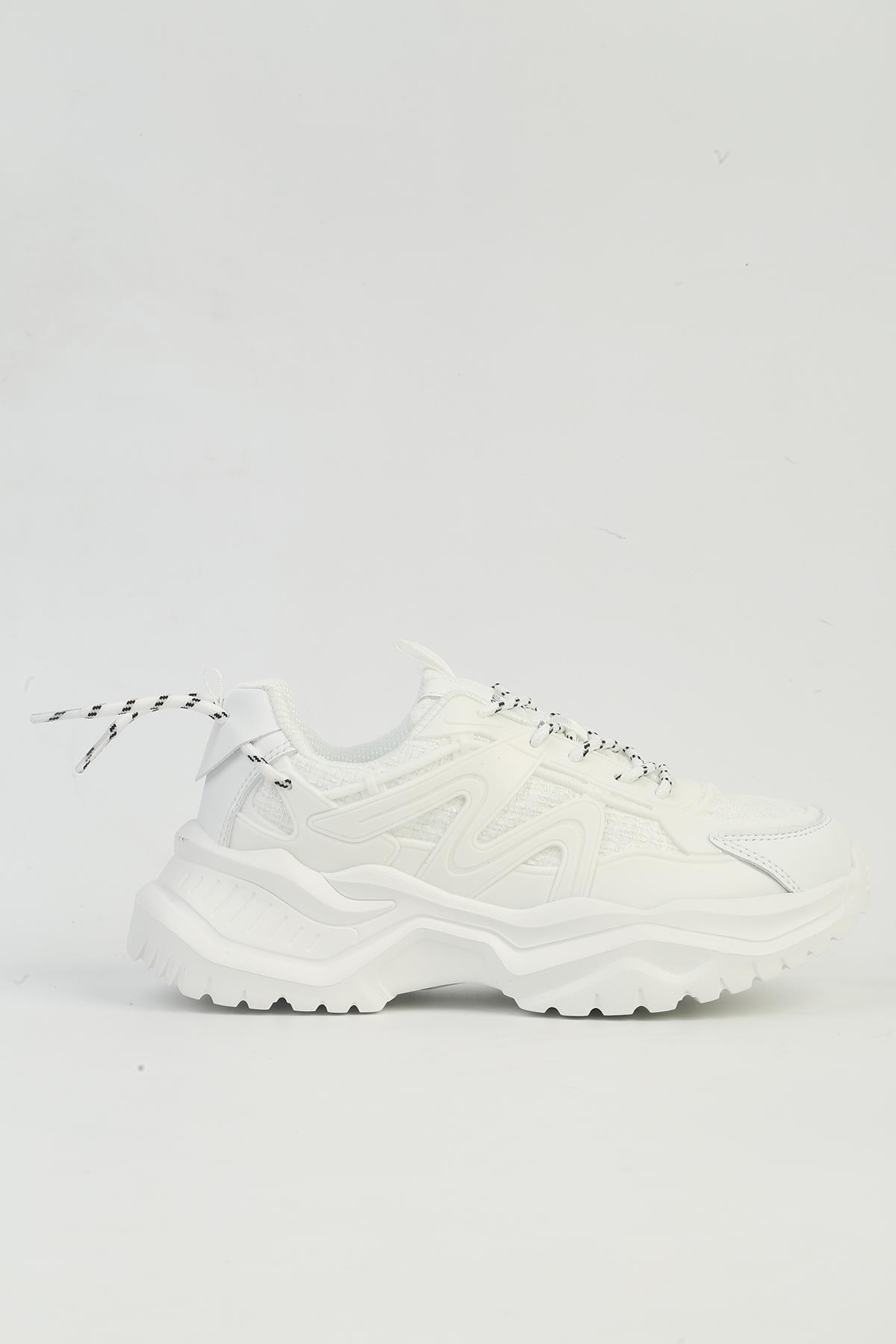 ® Beyaz Kadın Spor Ayakkabı İTHAL PCI-11075 - Görsel 6