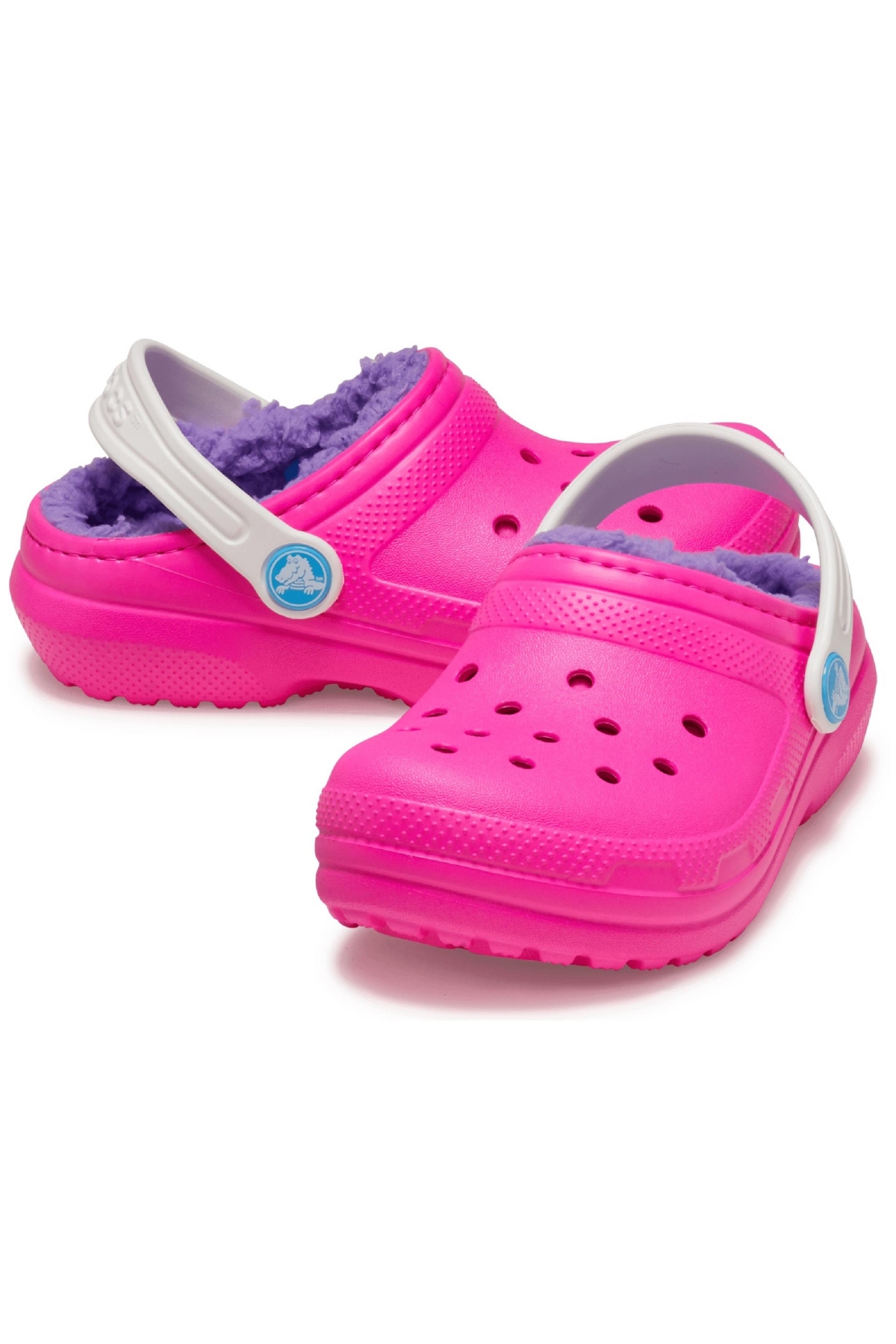 207010 Classic Lined Clog K Pembe Çocuk Terlik - Görsel 5