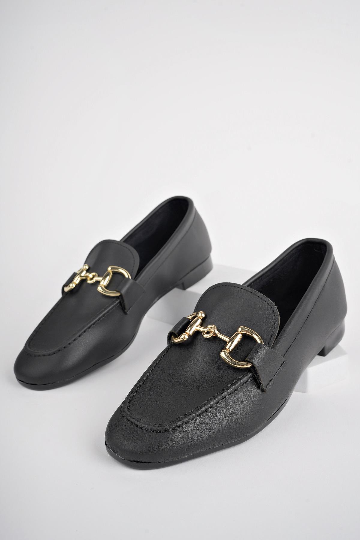 LİZA Garantili Metal Tokalı Kadın Loafer Günlük Ayakkabı - Görsel 7