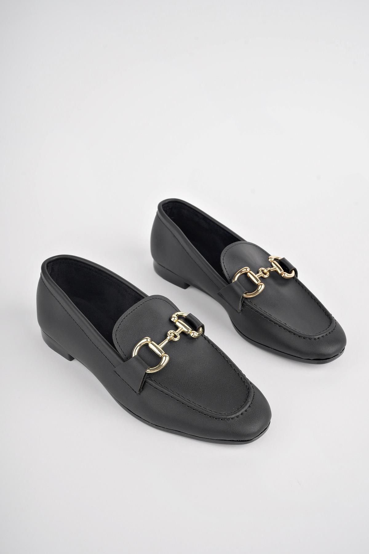 LİZA Garantili Metal Tokalı Kadın Loafer Günlük Ayakkabı - Görsel 8