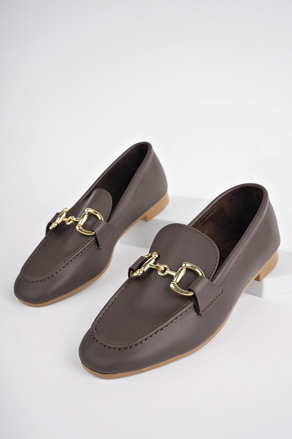LİZA Garantili Metal Tokalı Kadın Loafer Günlük Ayakkabı - Görsel 7