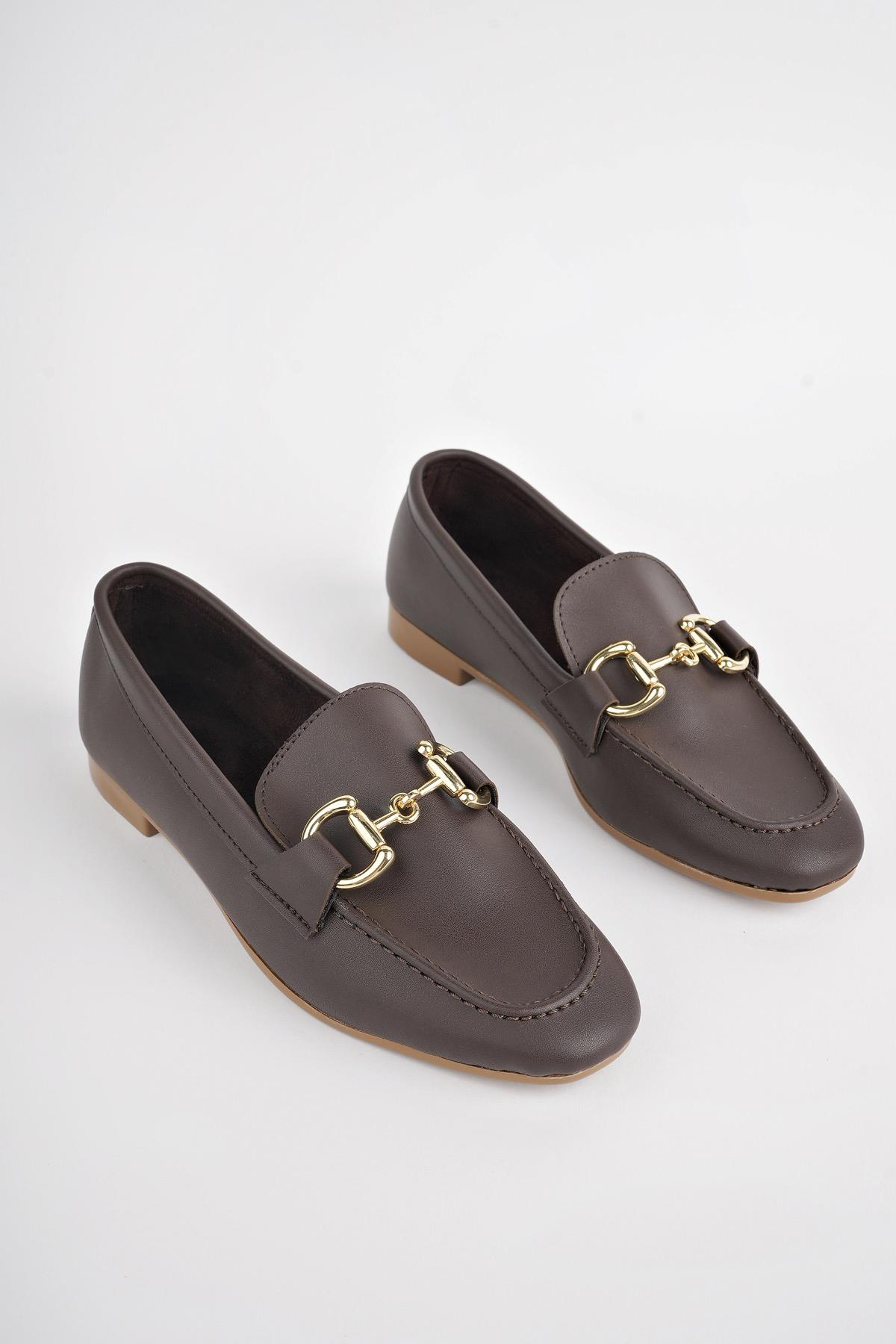 LİZA Garantili Metal Tokalı Kadın Loafer Günlük Ayakkabı - Görsel 8