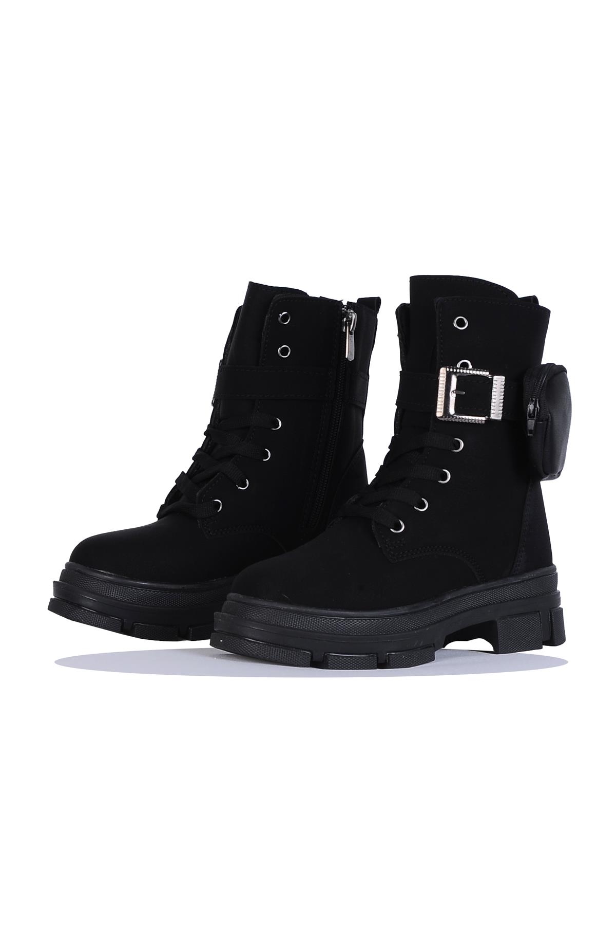 Twingo 7640 Siyah Zümrüt Kışlık Kız Çocuk Kürklü Bot - Görsel 3