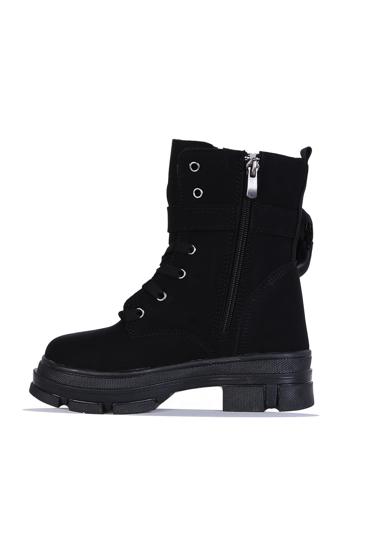 Twingo 7640 Siyah Zümrüt Kışlık Kız Çocuk Kürklü Bot - Görsel 4