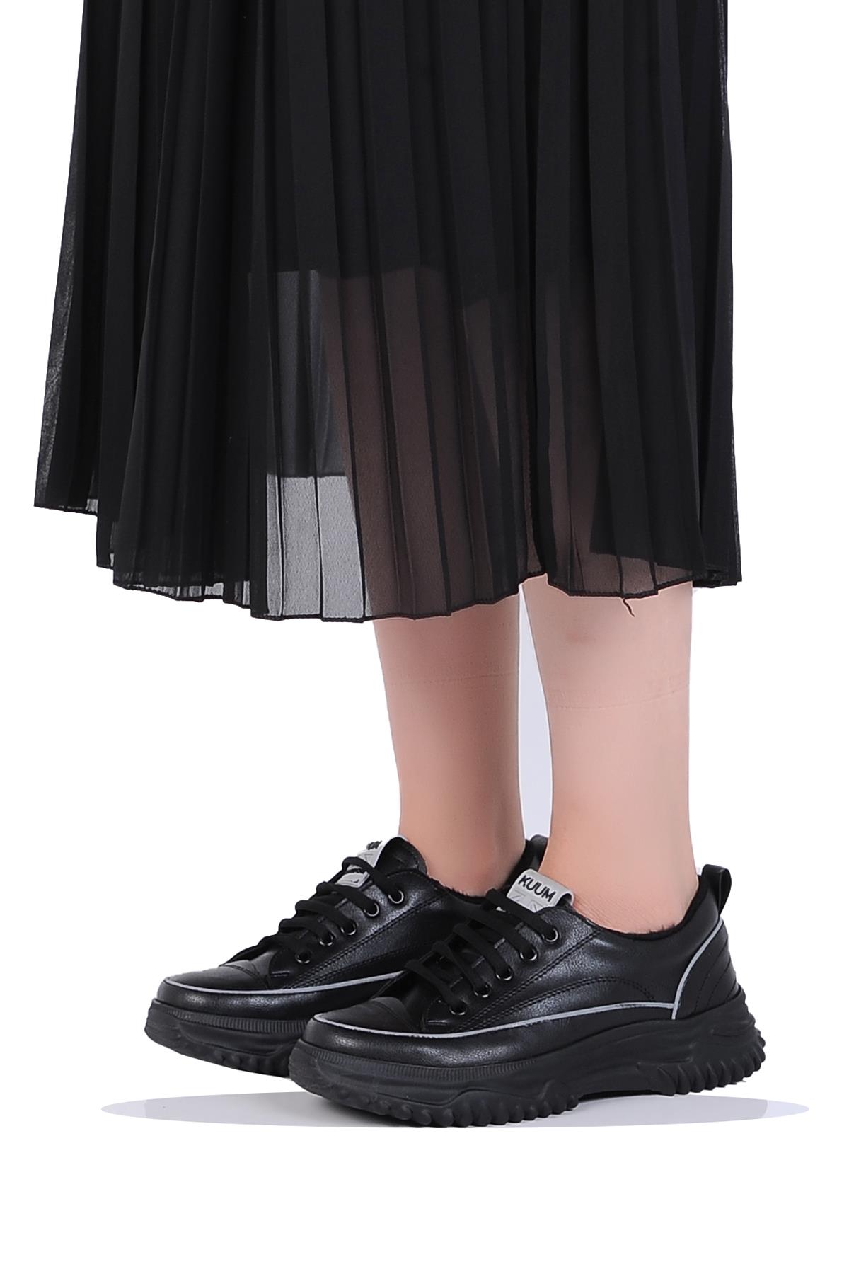 London K108950 Siyah Exclusıve Kadın Kışlık Casual Ayakkabı - Görsel 3