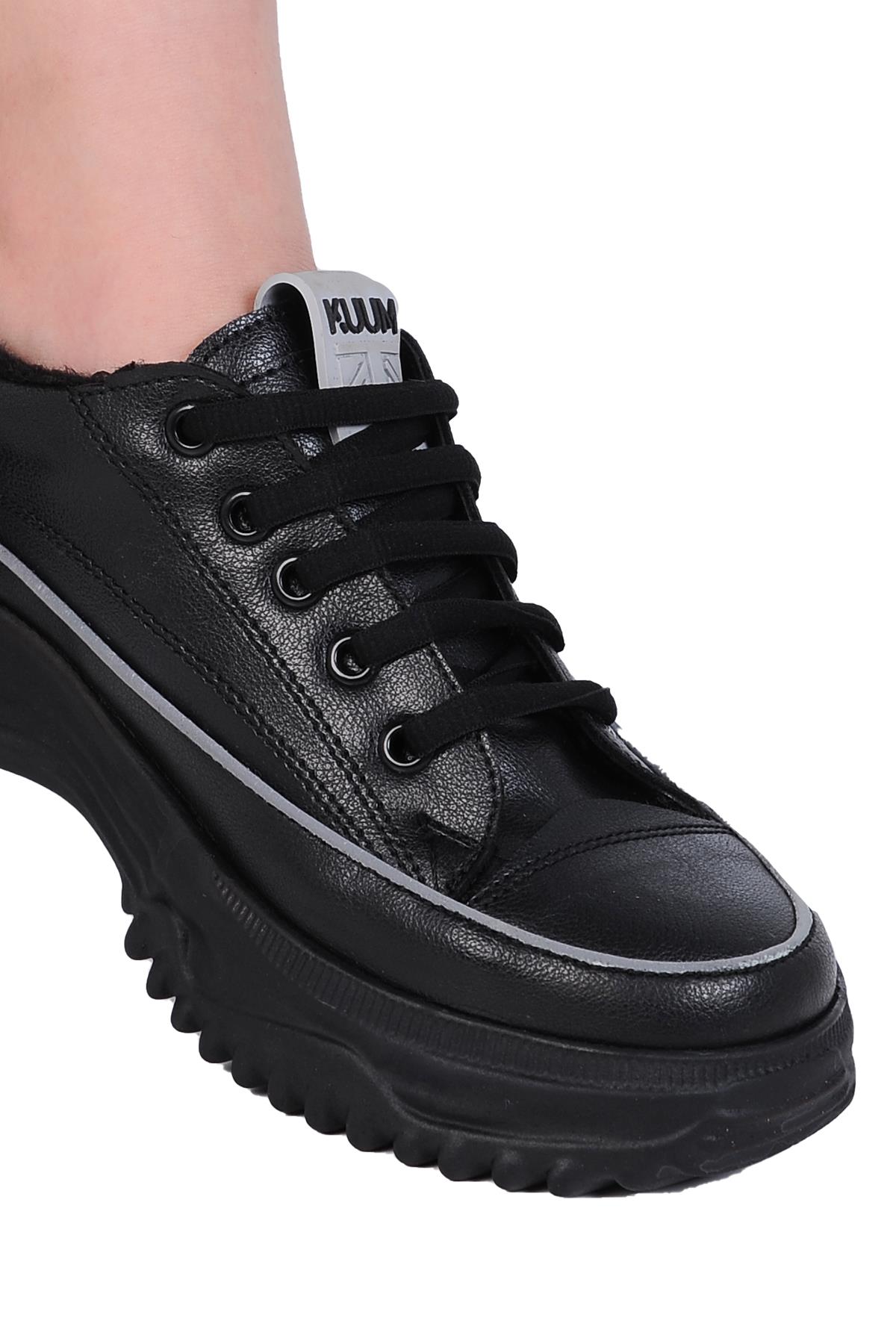 London K108950 Siyah Exclusıve Kadın Kışlık Casual Ayakkabı - Görsel 5