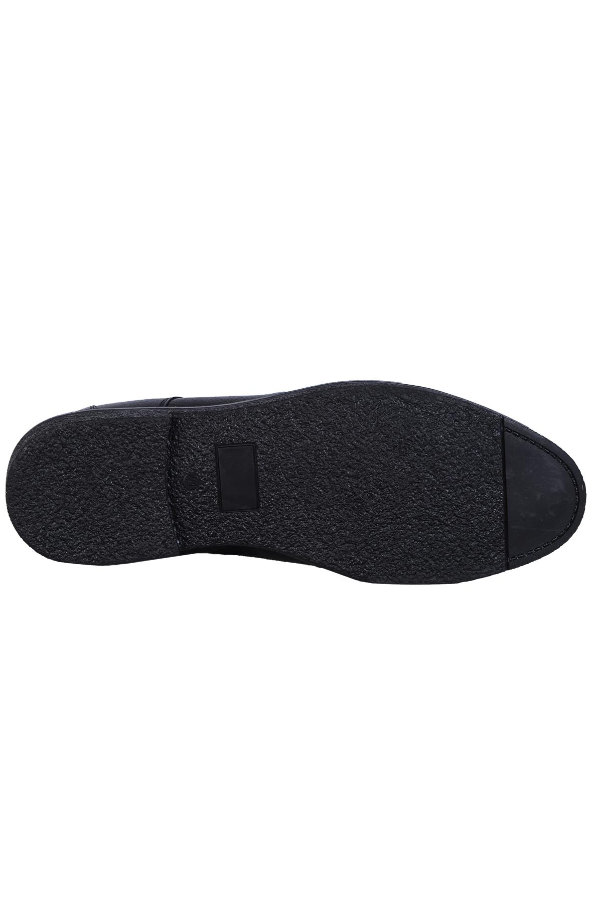 0789 Siyah Hakiki Deri Erkek Fermuarlı Kışlık Bot - Görsel 5