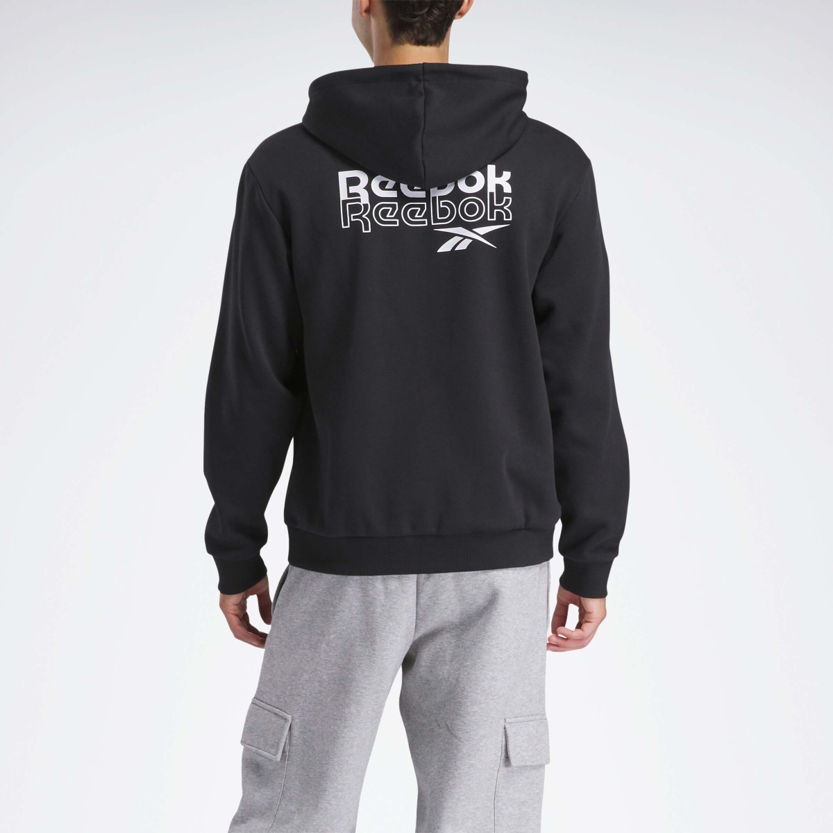 Reebok RI BRAND PROUD FZ HOODIE Siyah Erkek Eşofman Üstü