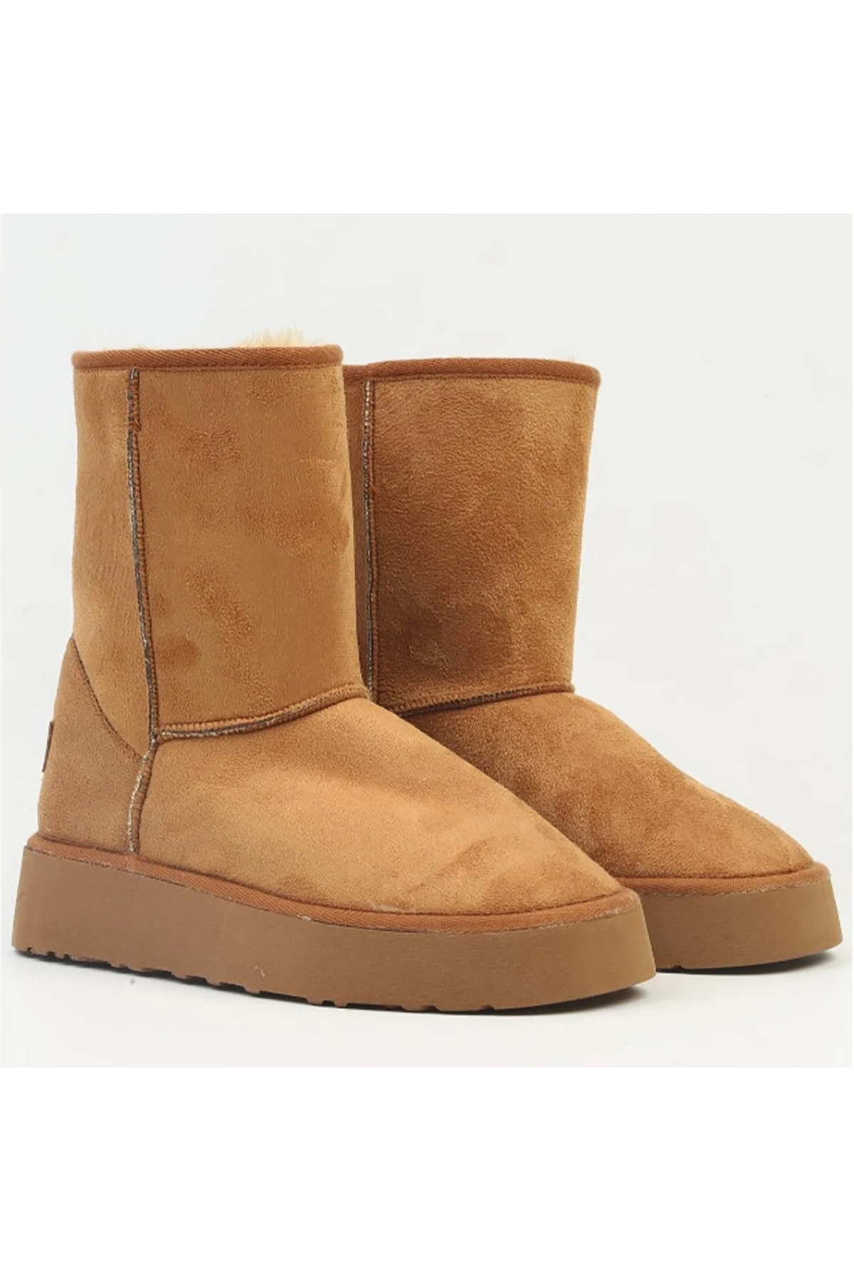 4K 52710 Kadın Nubuk Bot Taba - Görsel 3