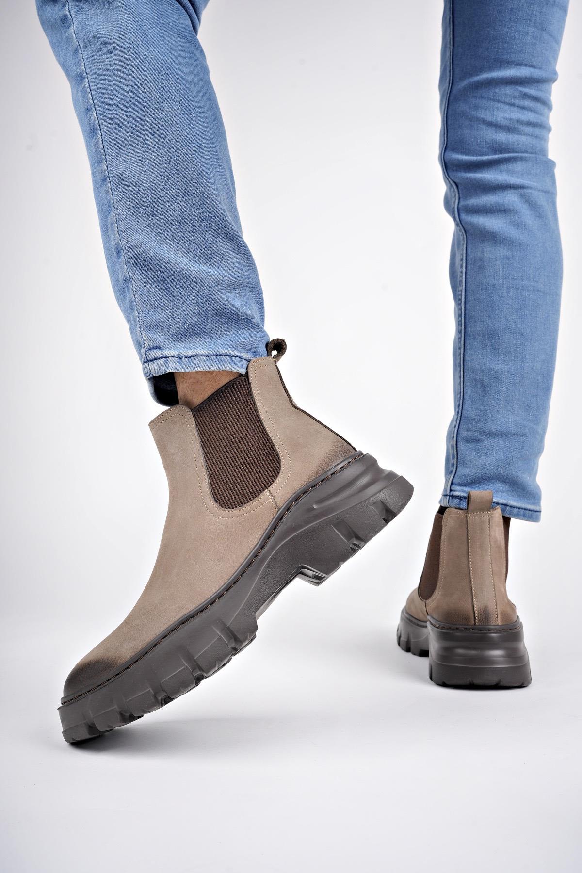 RAGNAR Garantili Hakiki Deri Kalın Taban Erkek Chelsea Bot - Görsel 7