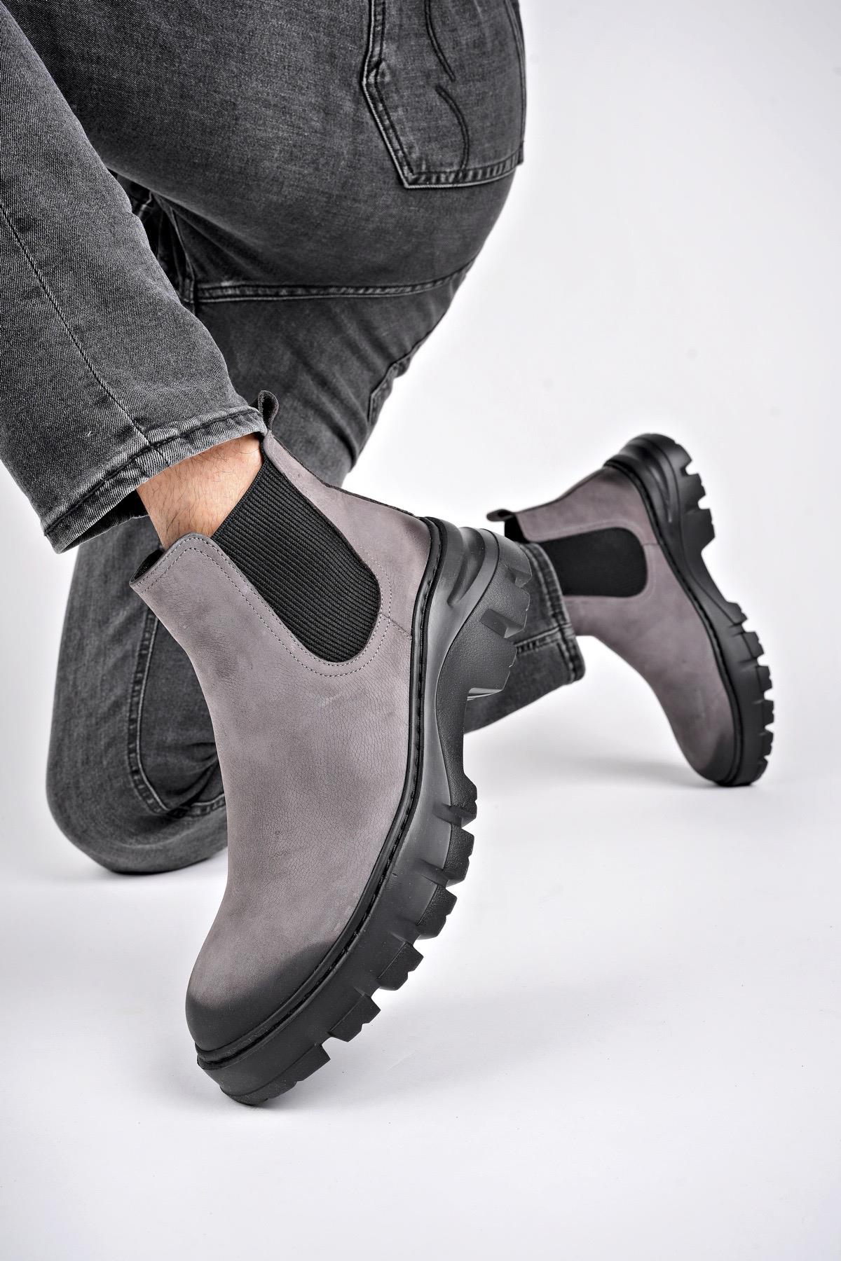 RAGNAR Garantili Hakiki Deri Kalın Taban Erkek Chelsea Bot - Görsel 5