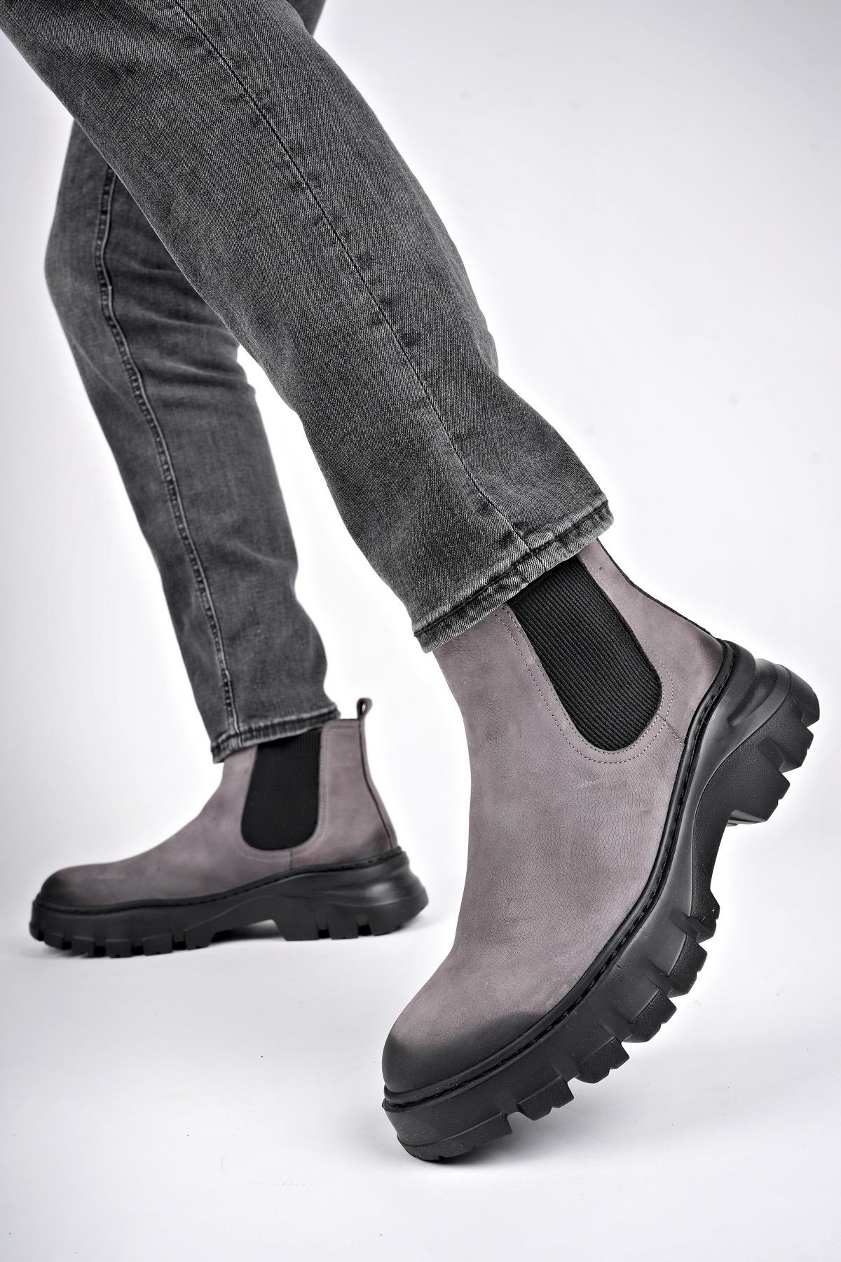 RAGNAR Garantili Hakiki Deri Kalın Taban Erkek Chelsea Bot - Görsel 6