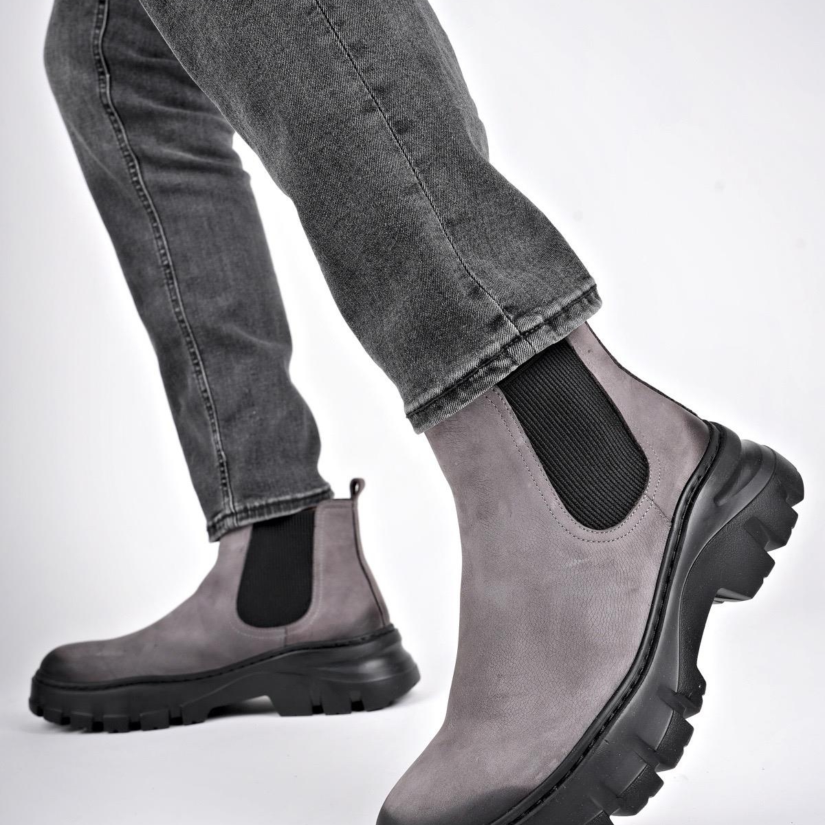 RAGNAR Garantili Hakiki Deri Kalın Taban Erkek Chelsea Bot - Görsel 7