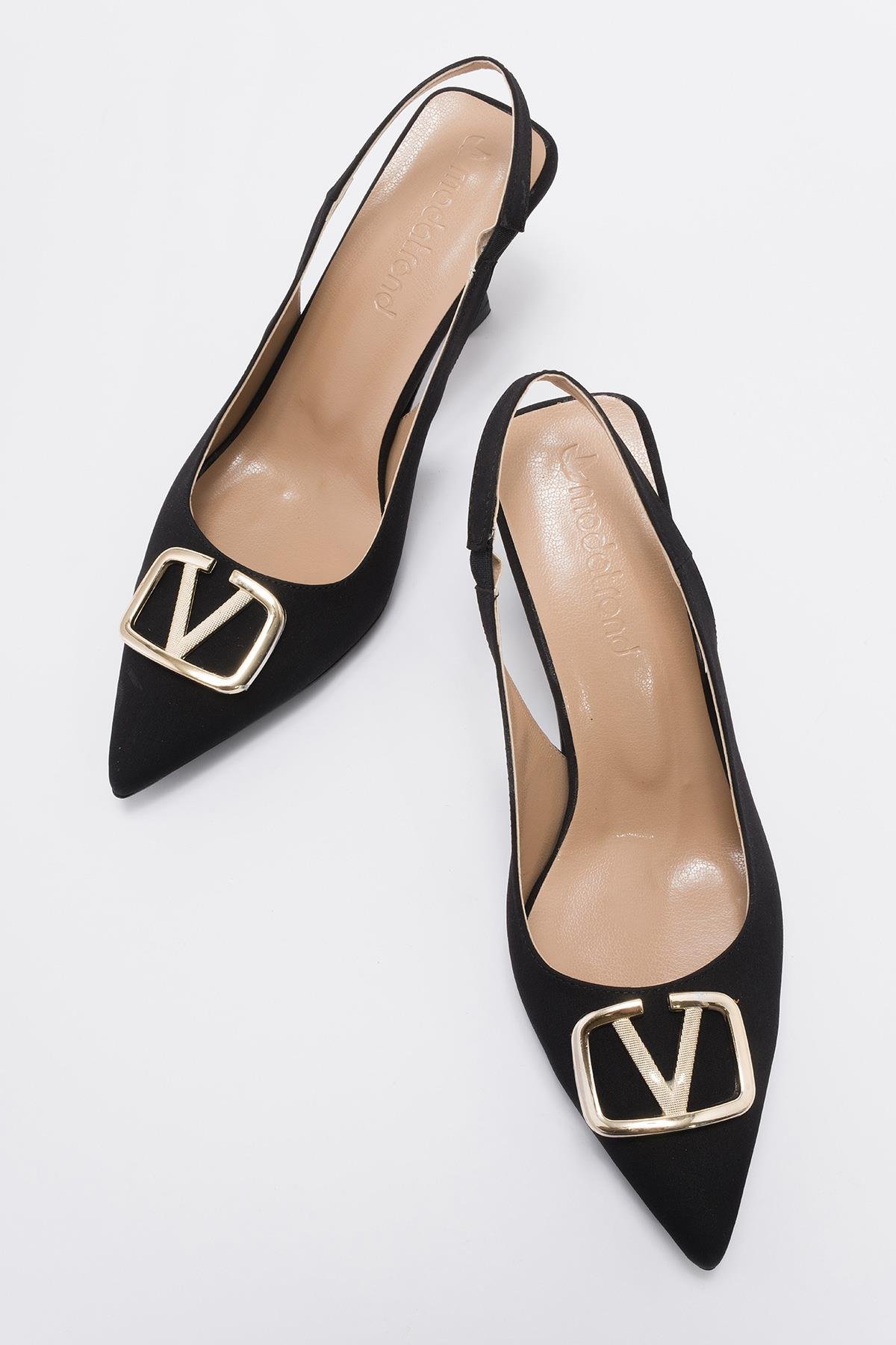 Kadın Sivri Burunlu Stiletto SİYAH ZRA - Görsel 6