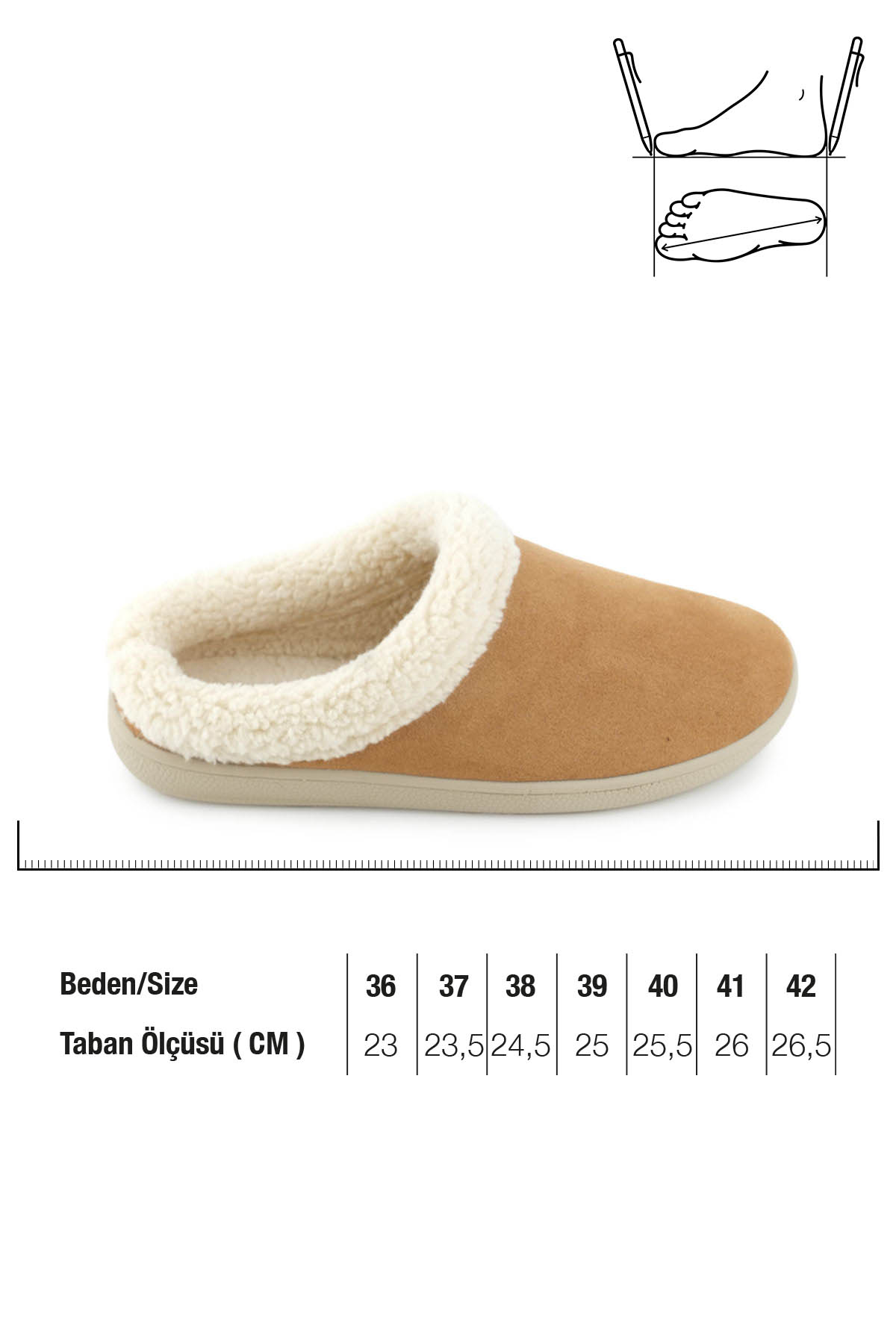 Kadın Kışlık Rahat Taban Ev Bahçe Terlik - Görsel 4