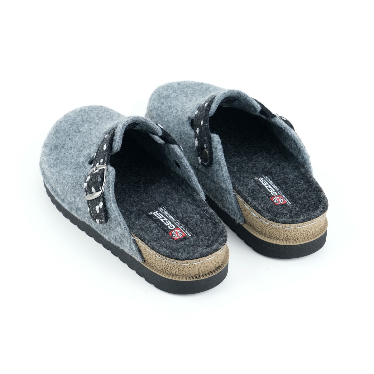 Kadın Kışlık Rahat Taban Tek Toka Ayarlanabilir Keçe Ev Bahçe Terlik - Görsel 9