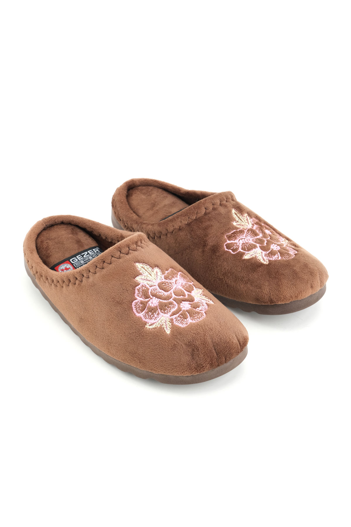 Kadın Kışlık Çiçek Desenli Ev Bahçe Gondol Terlik - Görsel 4