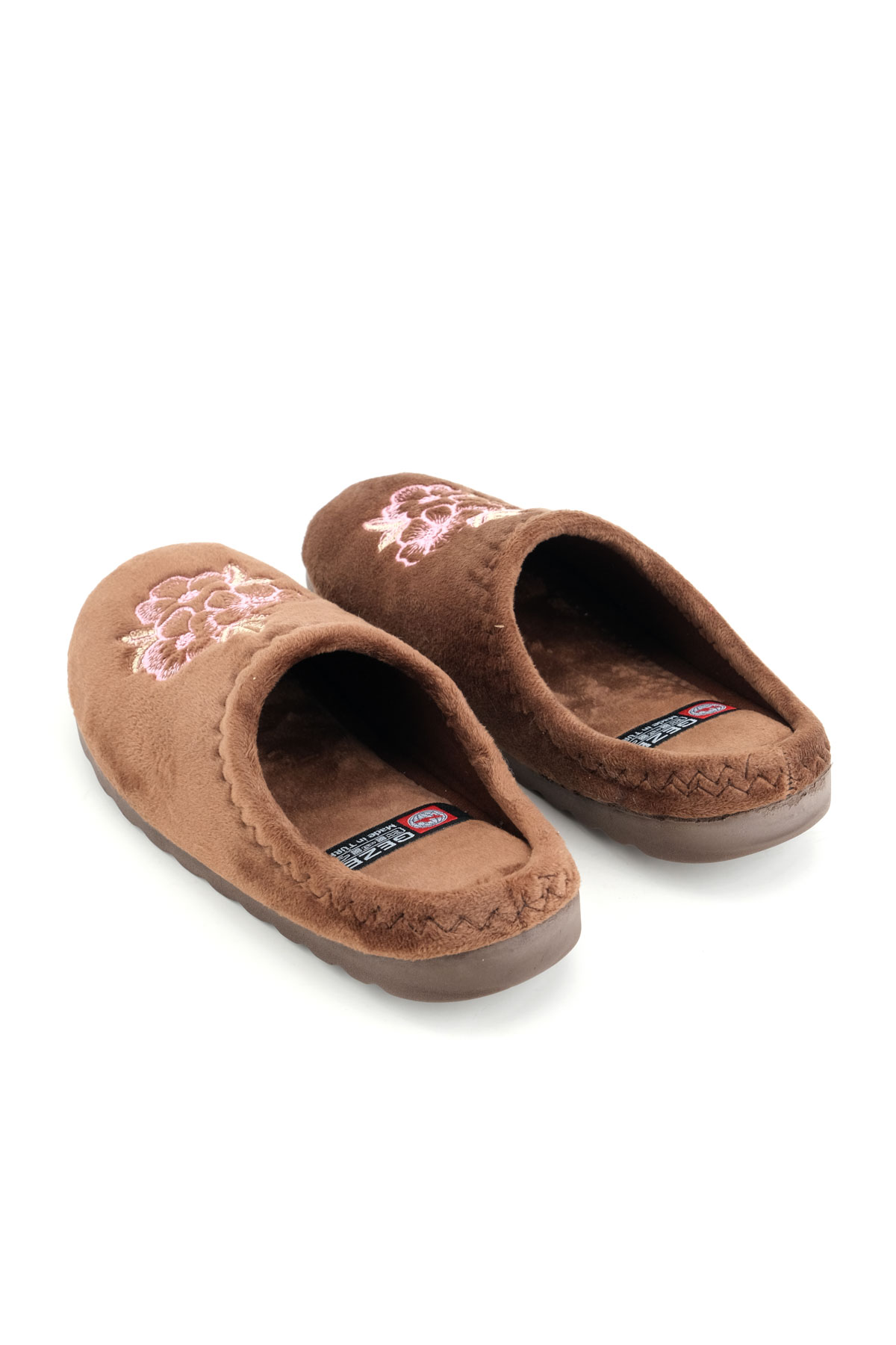 Kadın Kışlık Çiçek Desenli Ev Bahçe Gondol Terlik - Görsel 5