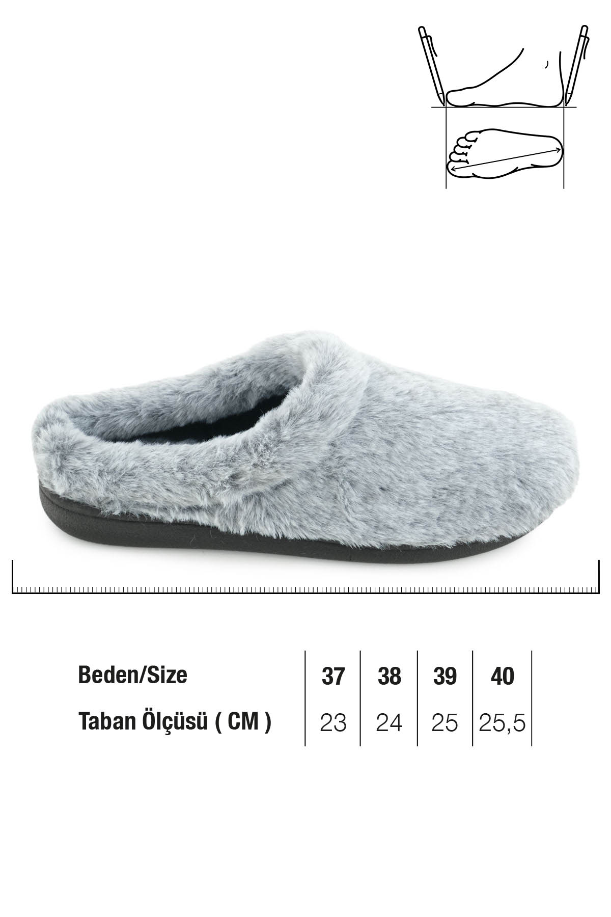 Kadın Kışlık Peluşlu Tasarım Ev Bahçe Gondol Terlik - Görsel 3