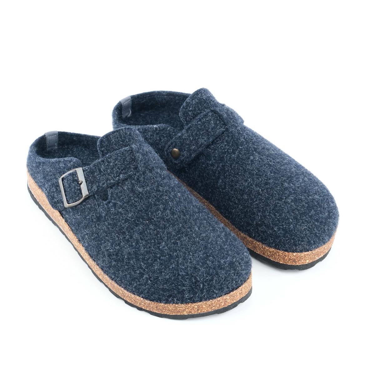 Gezer Gezer Lacivert Erkek Kışlık Mantar Taban Tek Toka Ayarlanabilir Rahat Taban Keçe Ev Bahçe Terlik Flo'da! Lacivert - 8. görsel