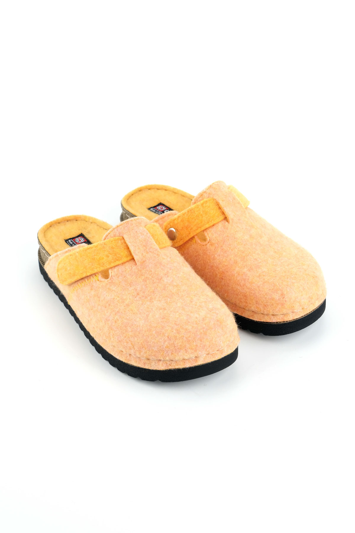 Kadın Kışlık Rahat Taban Cırtlı Ayarlanabilir Keçe Ev Bahçe Terlik - Görsel 5