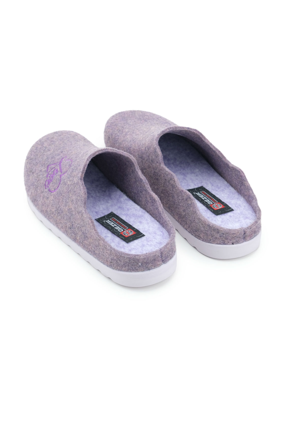 Kadın Kışlık Nakışlı Kalpli Tasarım Rahat Taban Ev Bahçe Terlik - Görsel 5