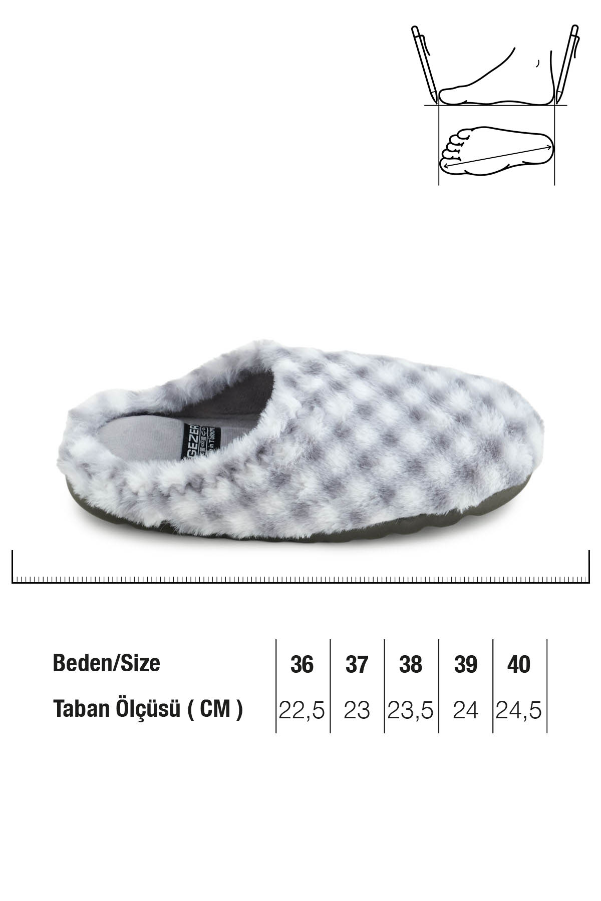 Kadın Kışlık Ev Bahçe Gondol Rahat Taban Terlik - Görsel 3