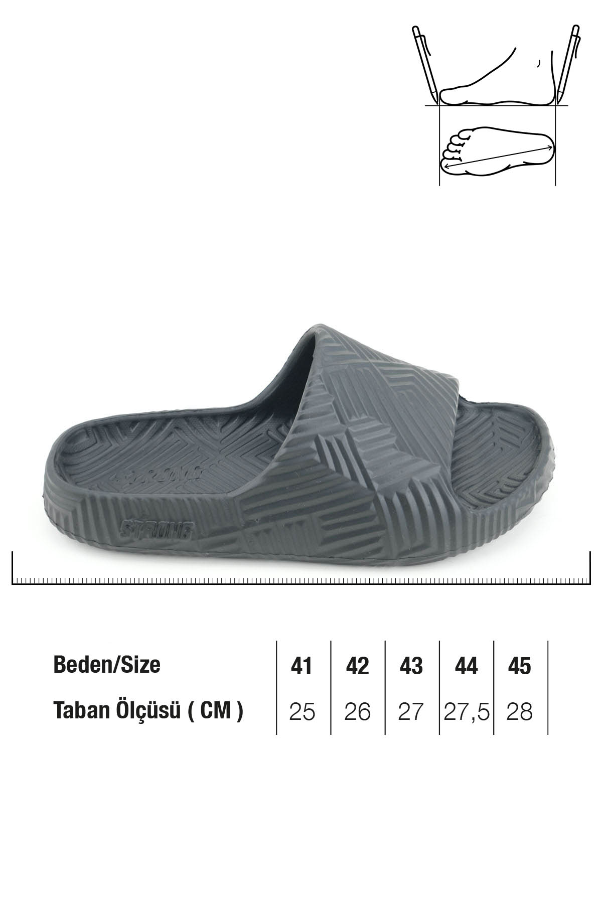 Erkek Yazlık Eva Ev Bahçe Banyo Esnek Islak Zemine Uygun Terlik - Görsel 3