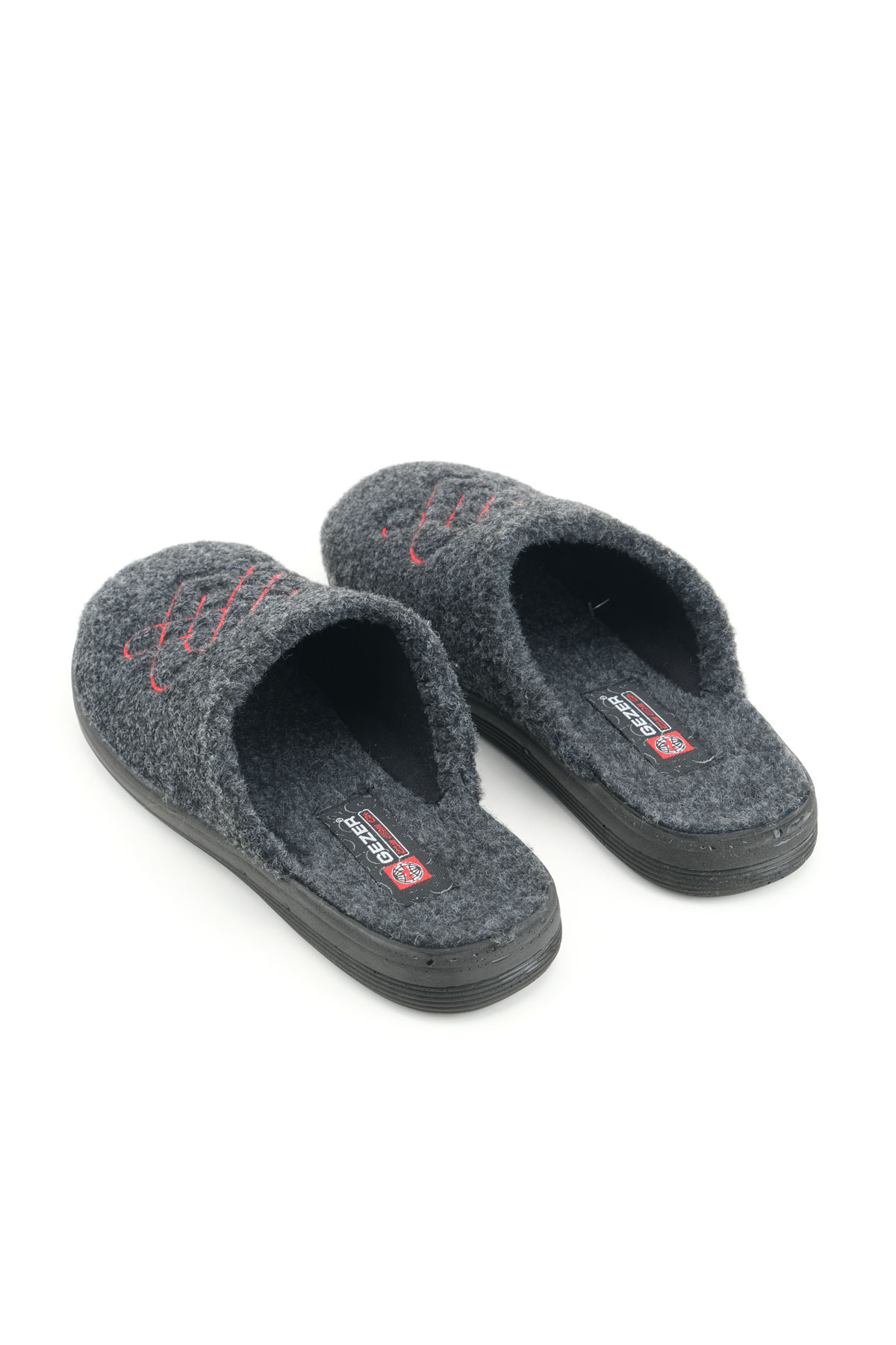 Kadın Kışlık Keçe Nakışlı Kalp Tasarım Ev Bahçe Terlik - Görsel 5