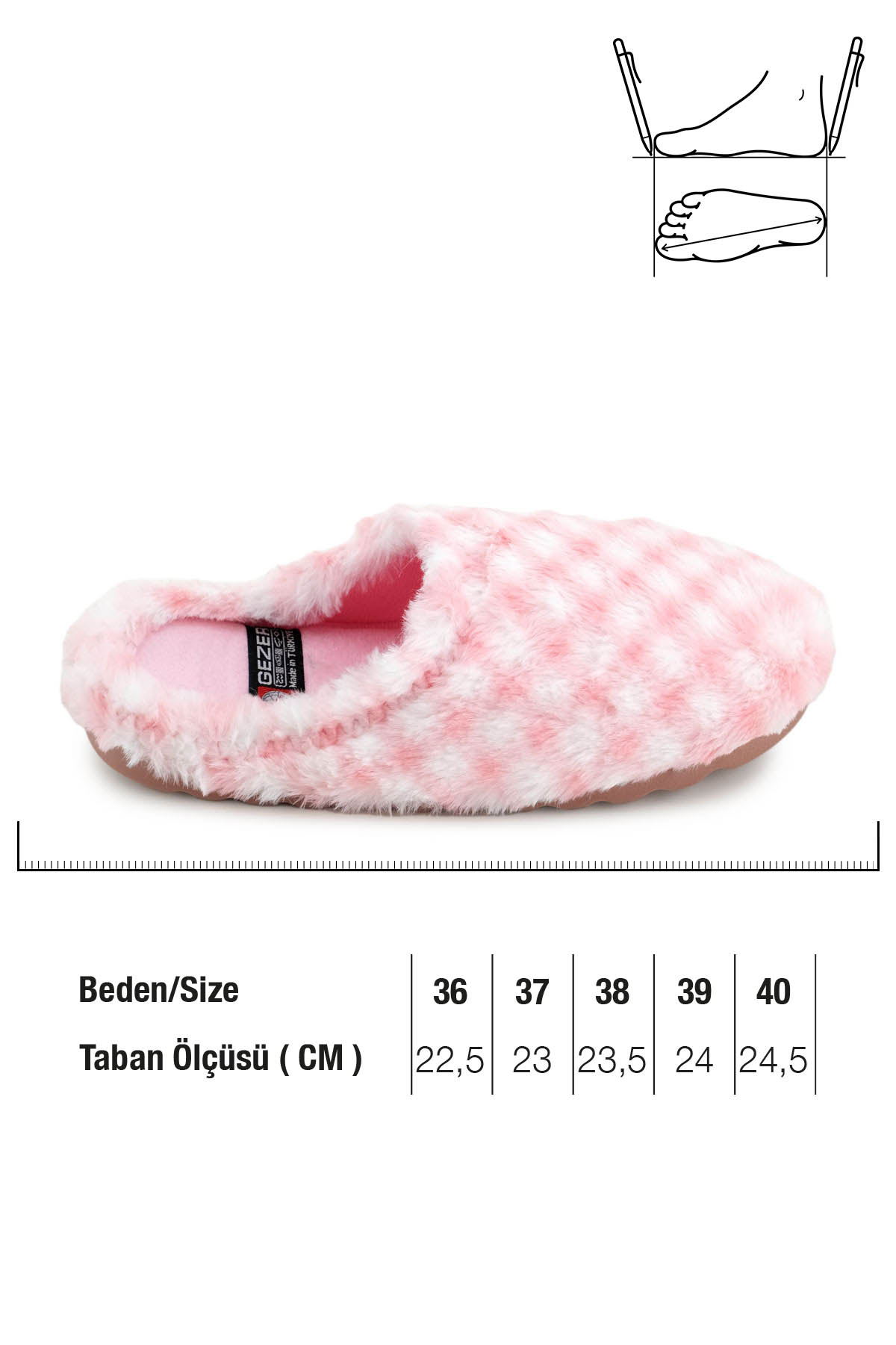Kadın Kışlık Ev Bahçe Gondol Rahat Taban Terlik - Görsel 3