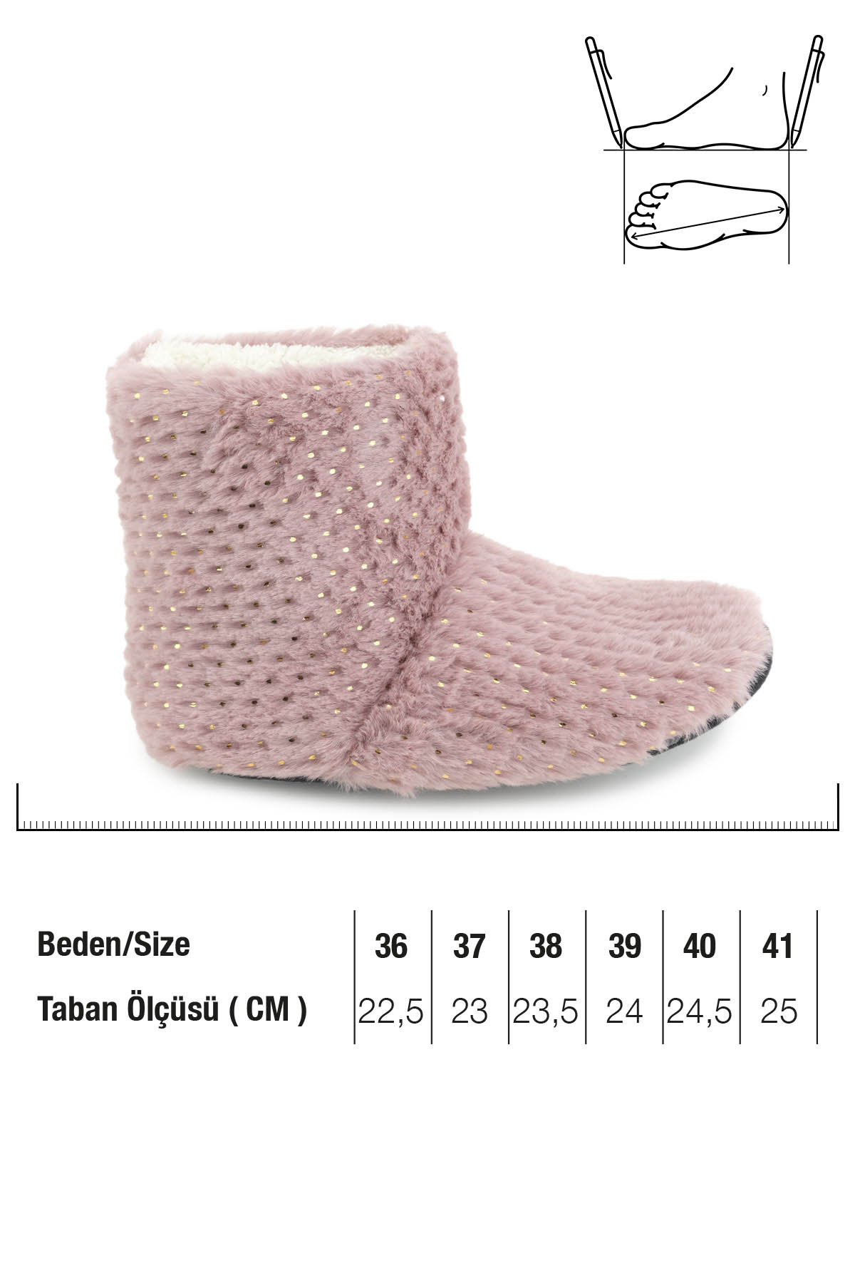 Kadın Kışlık Sessiz Taban Ev Panduf Bot - Görsel 3