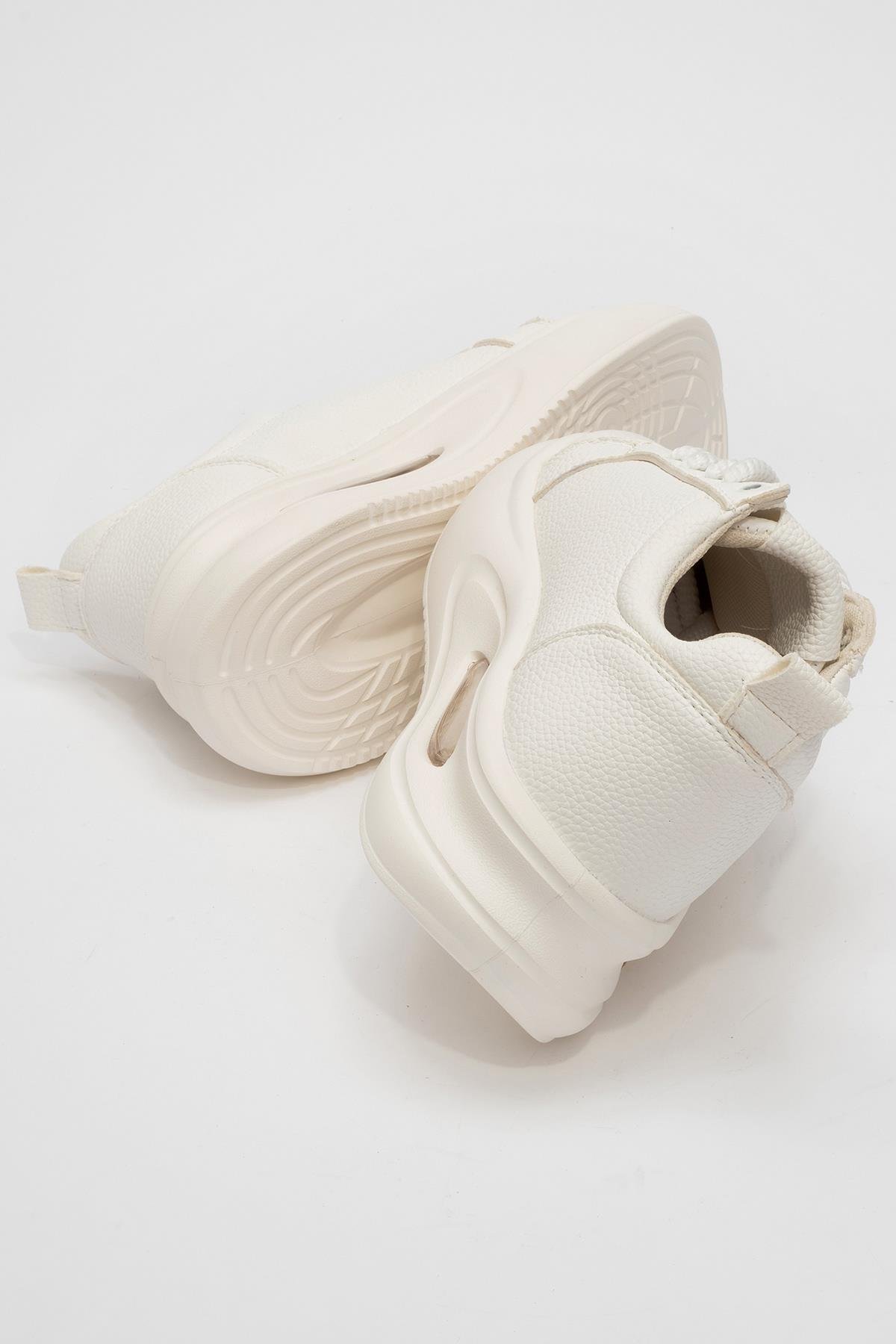 Kadın Bağcıklı Spor Ayakkabı BEYAZ BEYAZ - Görsel 5
