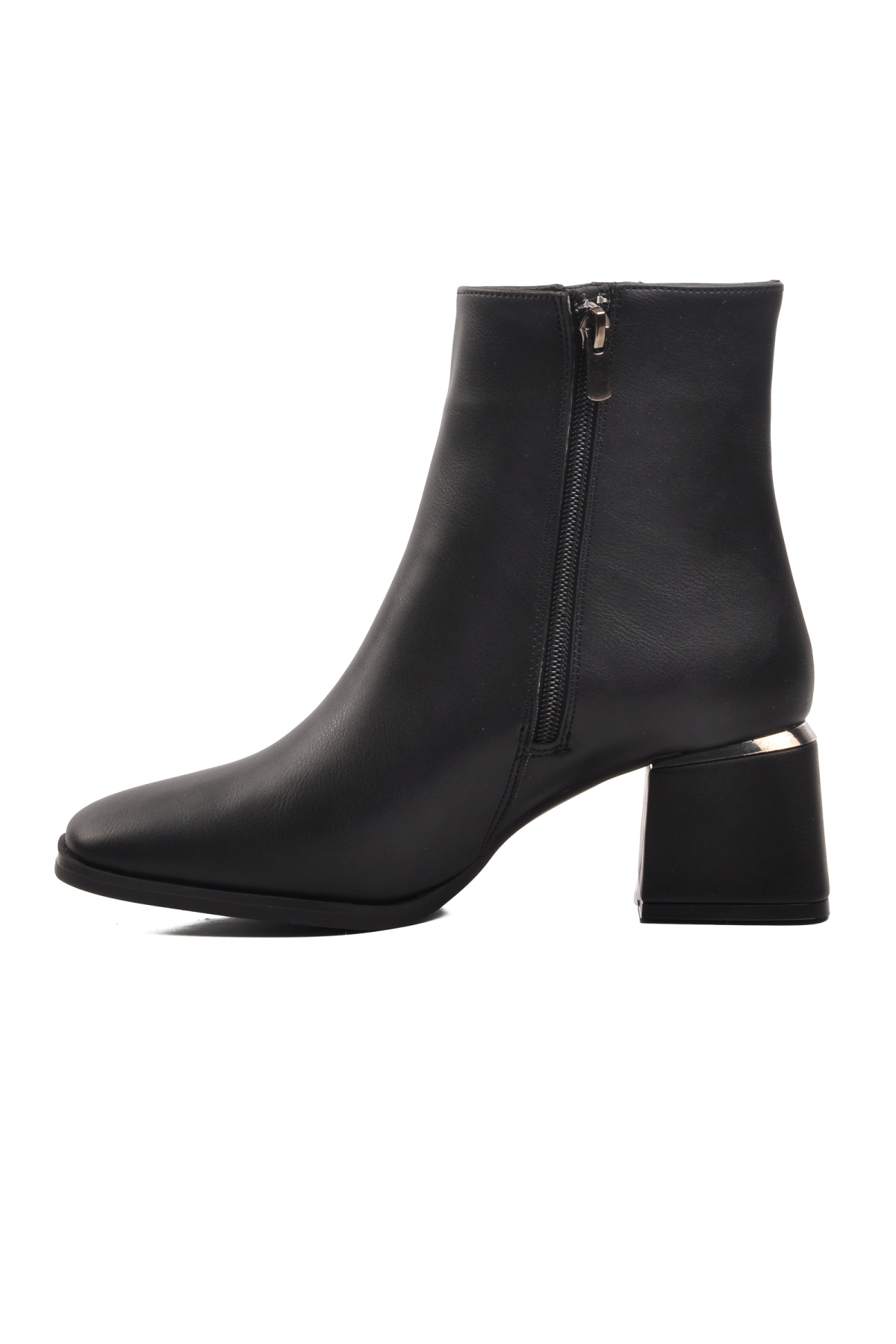 PC-54000 Siyah İçi Kürklü Kadın Topuklu Bot - Görsel 3
