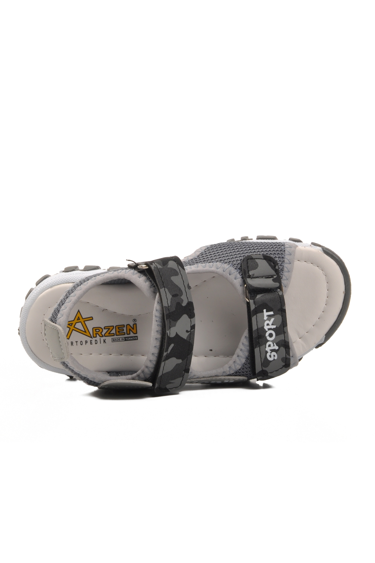 24-410-P Gri Kamuflaj Erkek Çocuk Sandalet - Görsel 5