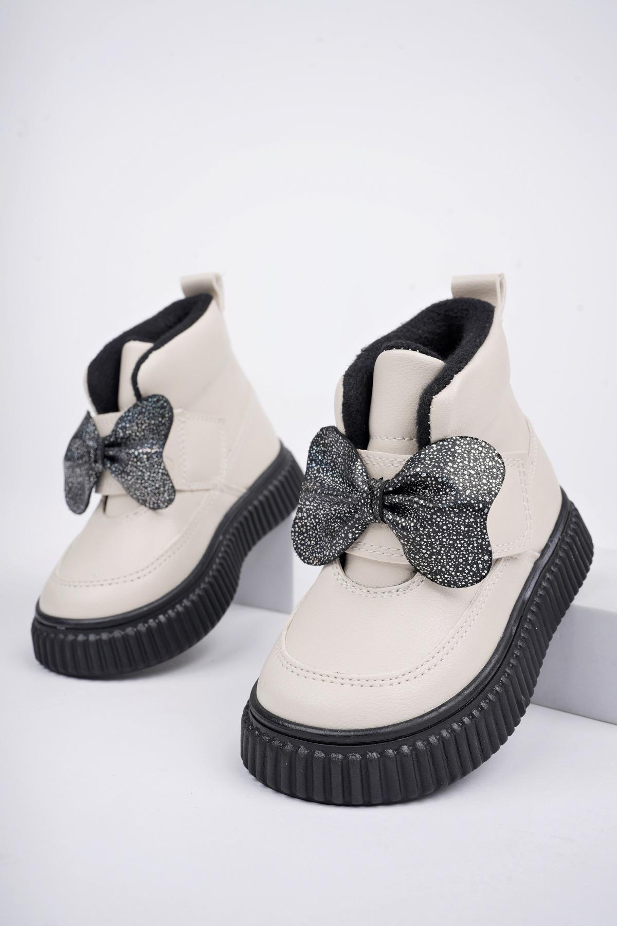 NİXİE Garantili Kaymaz Taban Rahat Kalıp Cırtlı ve Fiyonklu Çocuk Kışlık Bot - Görsel 2