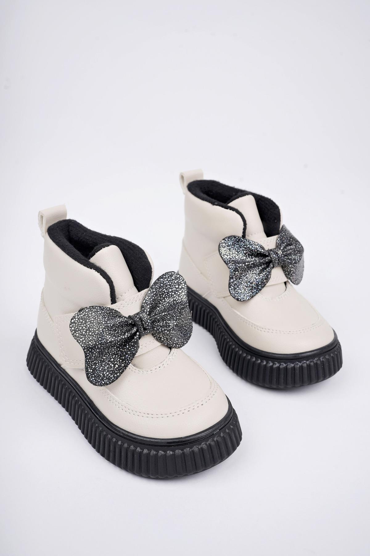 NİXİE Garantili Kaymaz Taban Rahat Kalıp Cırtlı ve Fiyonklu Çocuk Kışlık Bot - Görsel 3