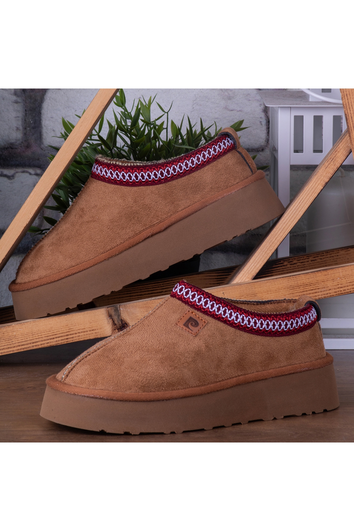 54395 Kadın Mini Bot Bilek Boy Taba - Görsel 3