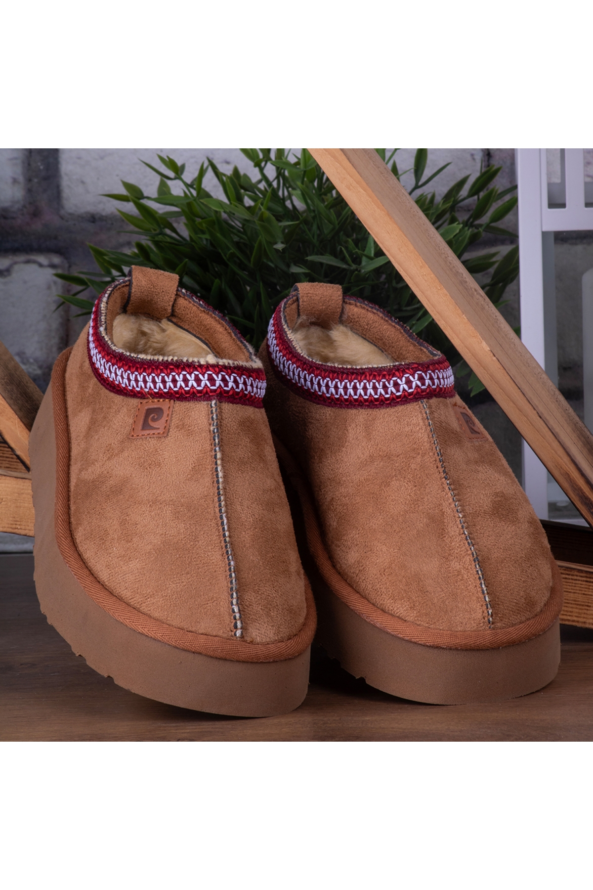 54395 Kadın Mini Bot Bilek Boy Taba - Görsel 4