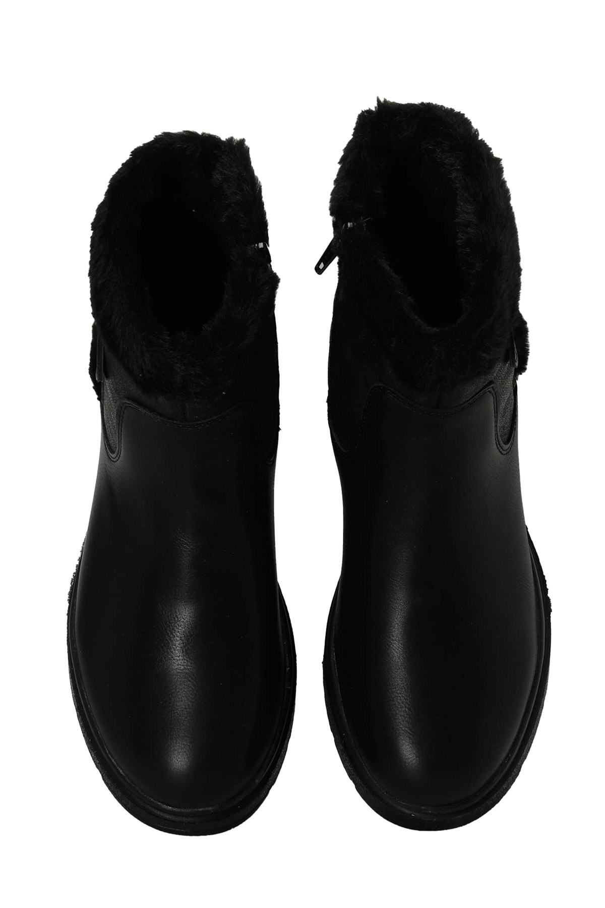 Polaris 166693.Z4PR Siyah Kadın Düz Bot - Görsel 5